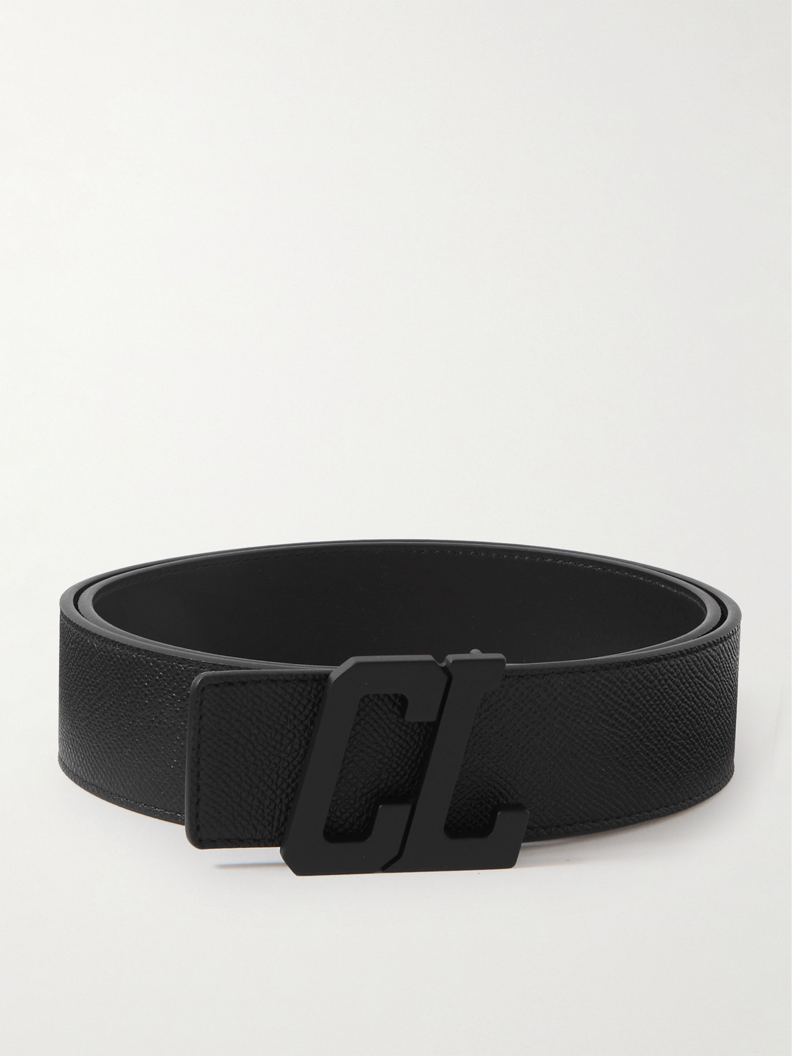 Christian Louboutin Happy Rui 4.5cm Full-Grain Leather Belt - Men