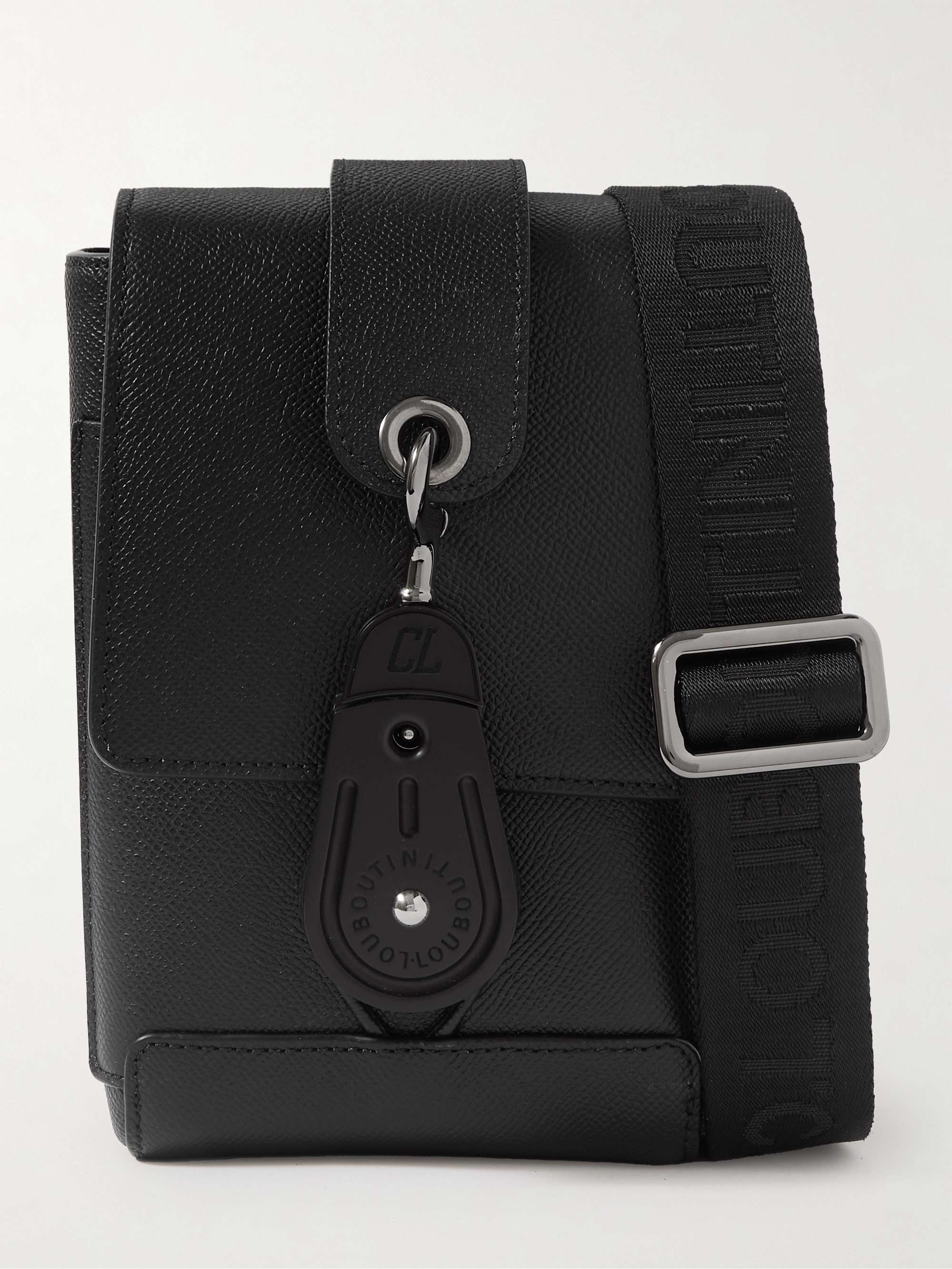 Groovy Logo Debossed Full Grain Leather Pouch
