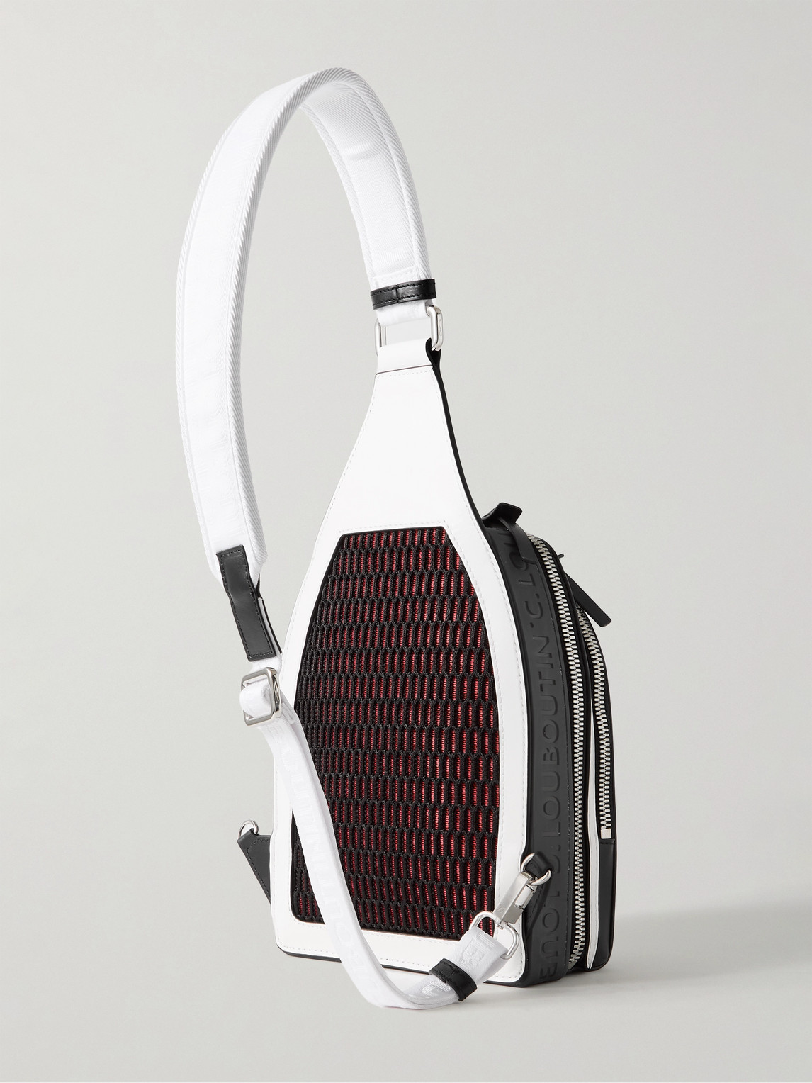 Christian Louboutin Loubifunk Leather Cross-body Bag In White
