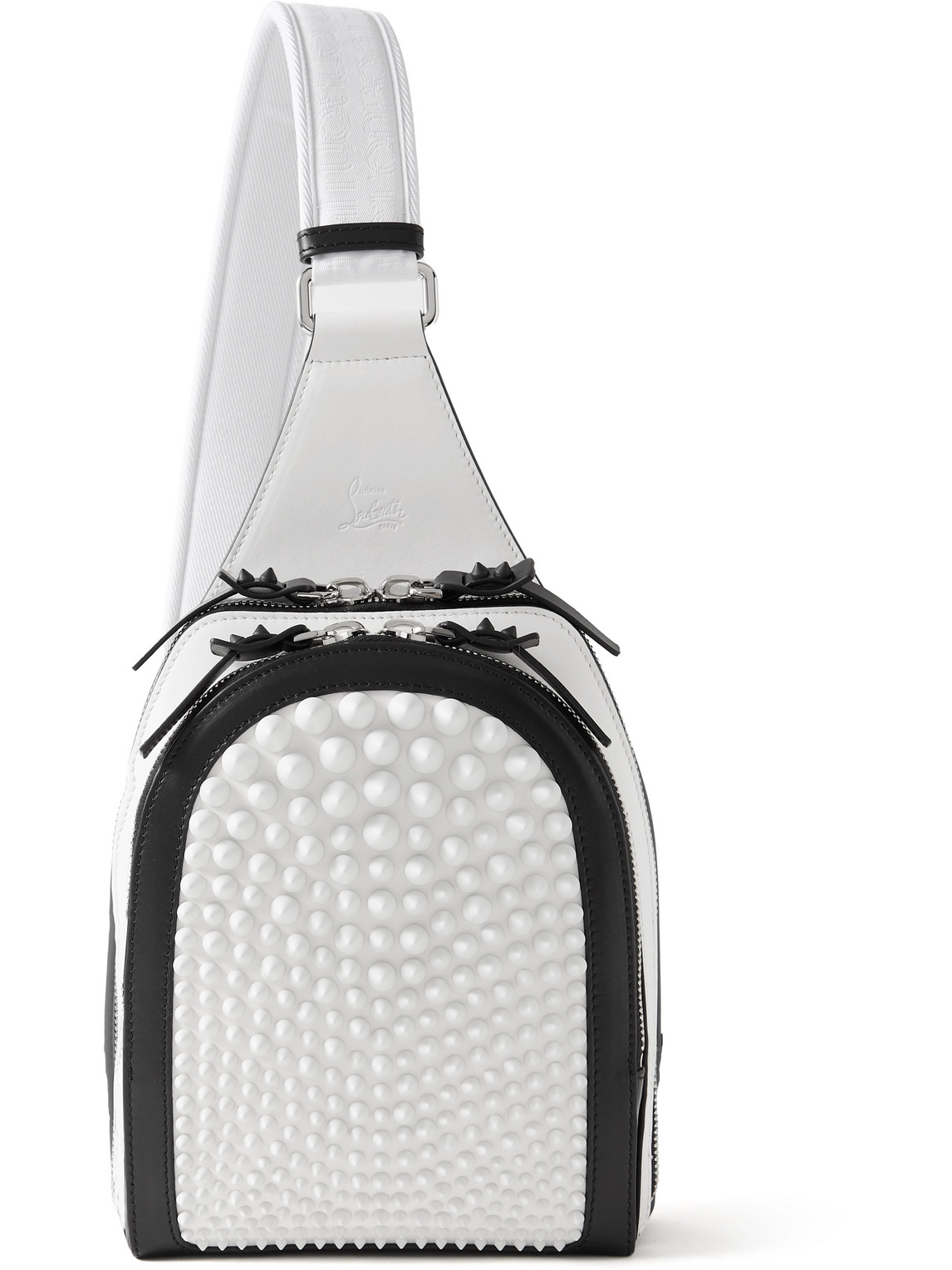 Christian Louboutin Loubifunk Leather Cross-body Bag In White