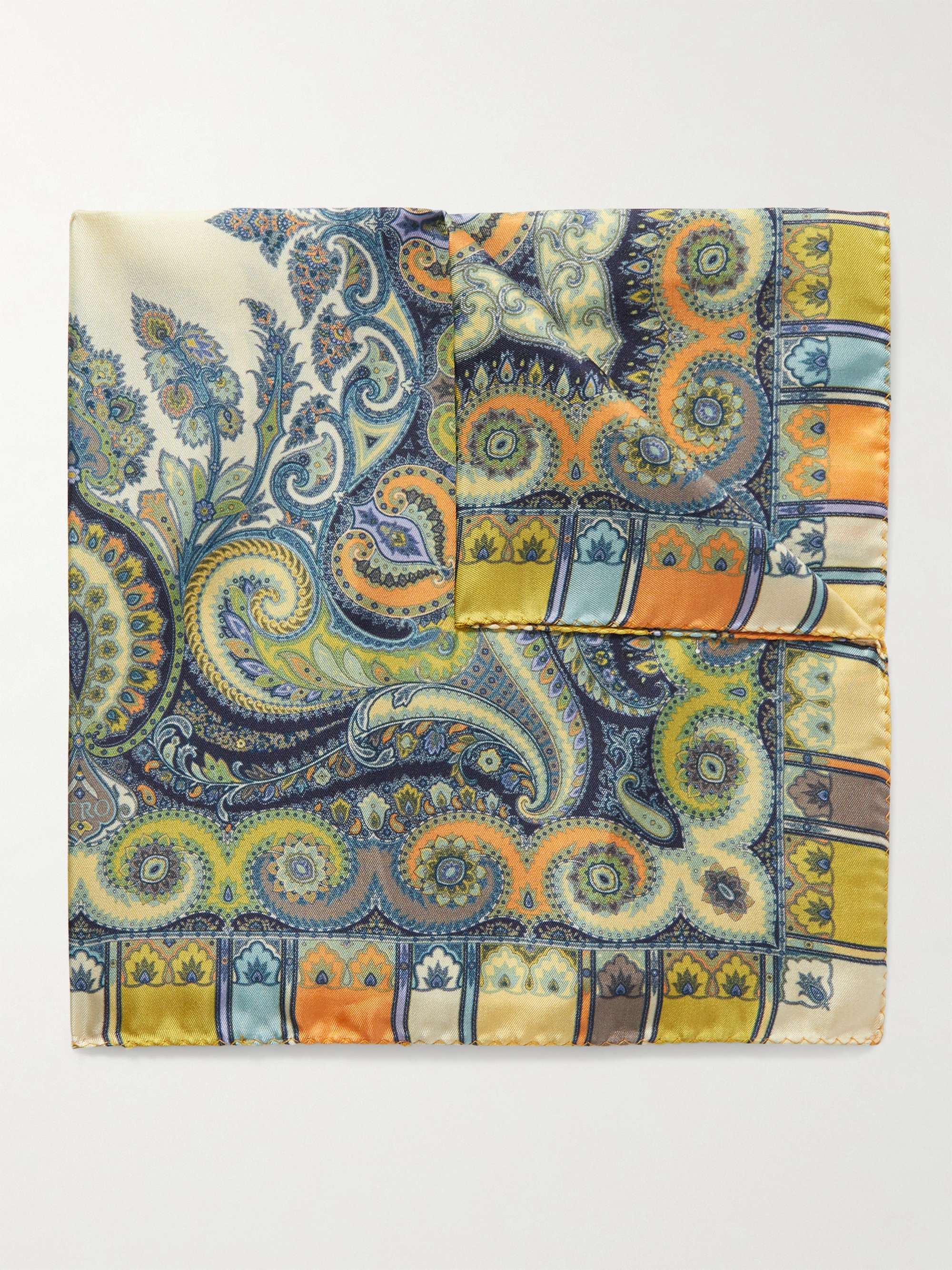 ETRO PaisleyPrint SilkTwill Pocket Square for Men MR PORTER
