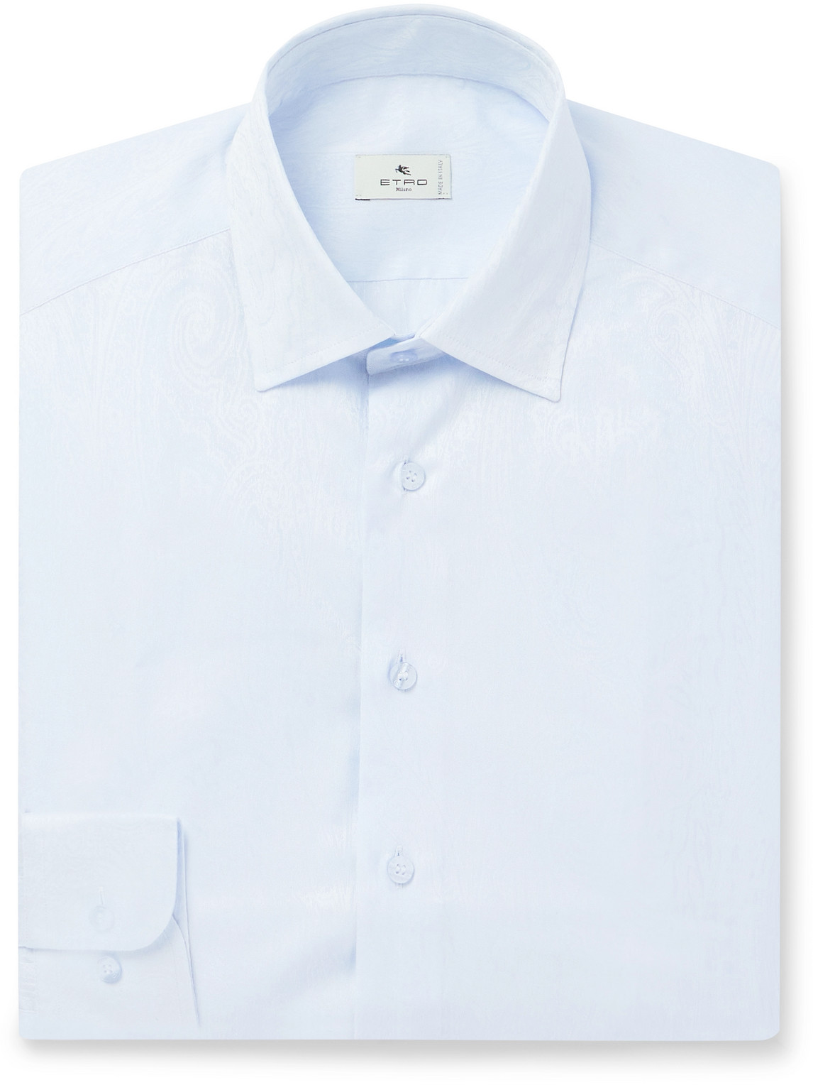 Etro - Slim-Fit Cotton-Jacquard Shirt - Men - Blue - EU 43