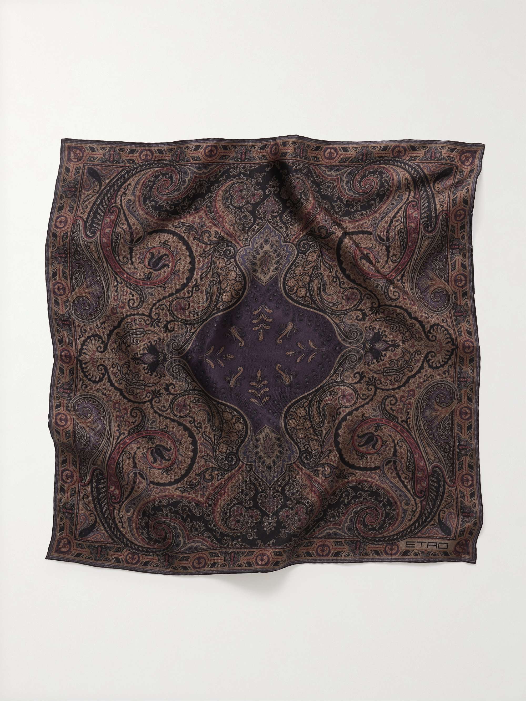 ETRO PaisleyPrint SilkTwill Pocket Square for Men MR PORTER