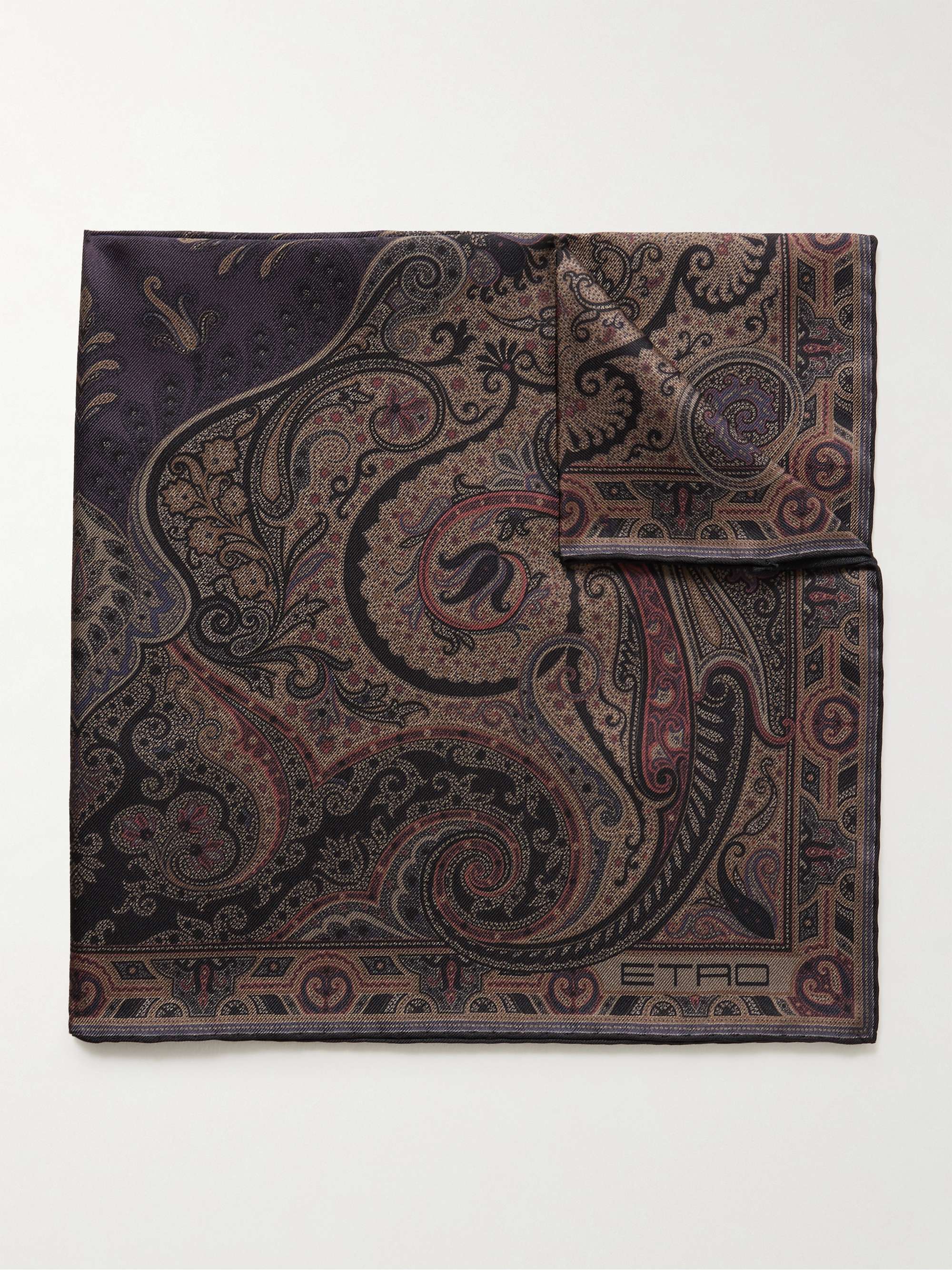 ETRO PaisleyPrint SilkTwill Pocket Square for Men MR PORTER