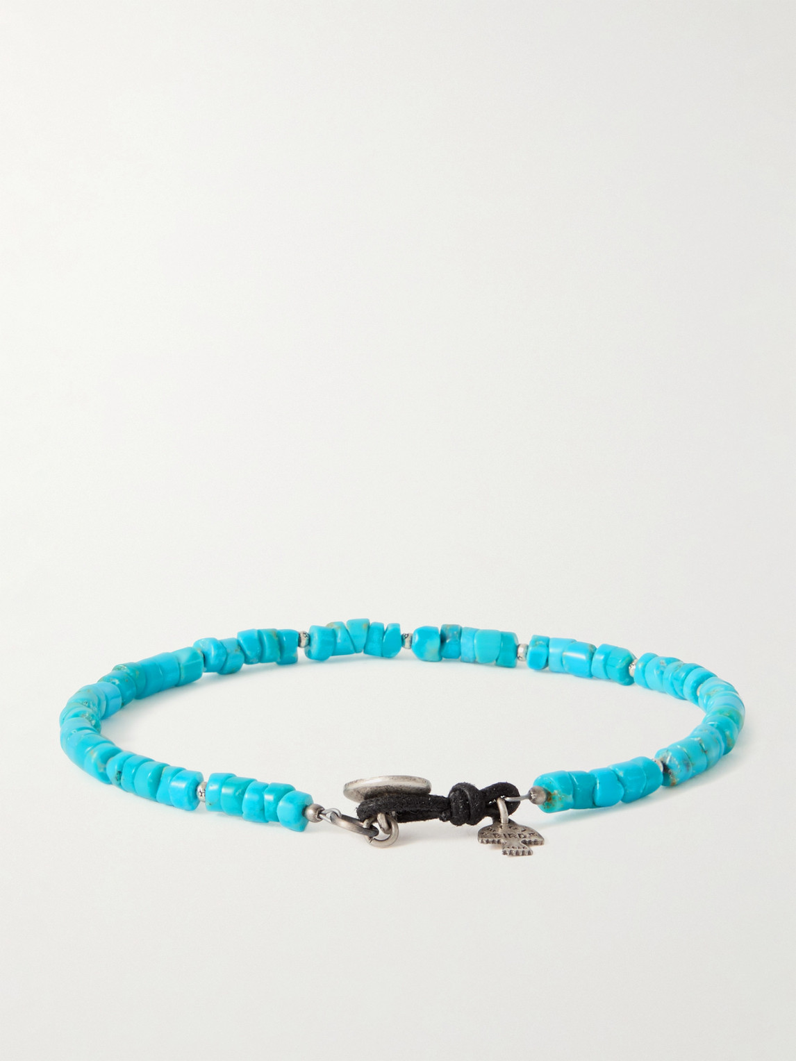 Shop Peyote Bird Santiago Silver And Turquoise Bracelet In Blue