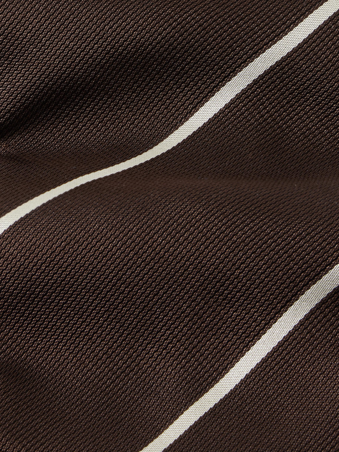 DUNHILL 9CM STRIPED MULBERRY SILK-TWILL TIE 