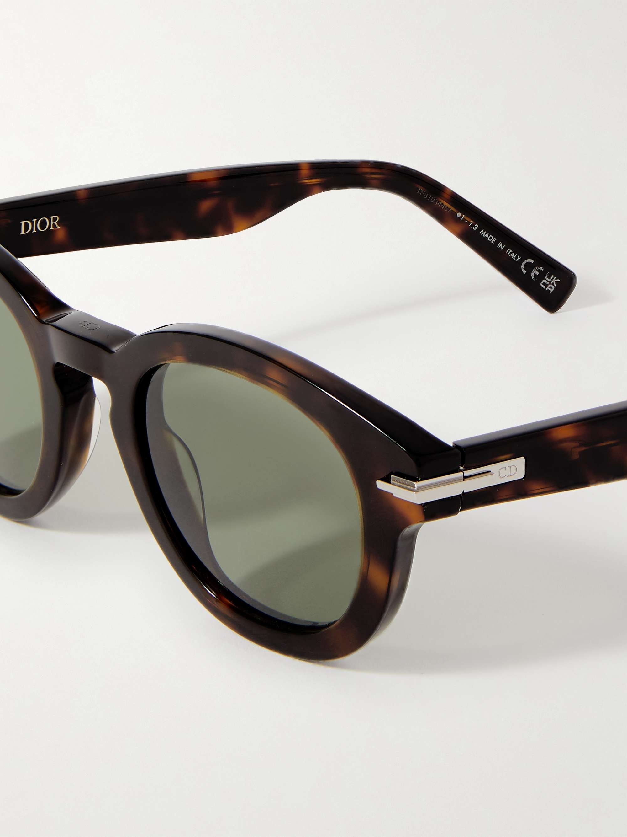 DIOR EYEWEAR DiorBlackSuit R5I Round-Frame Acetate Sunglasses