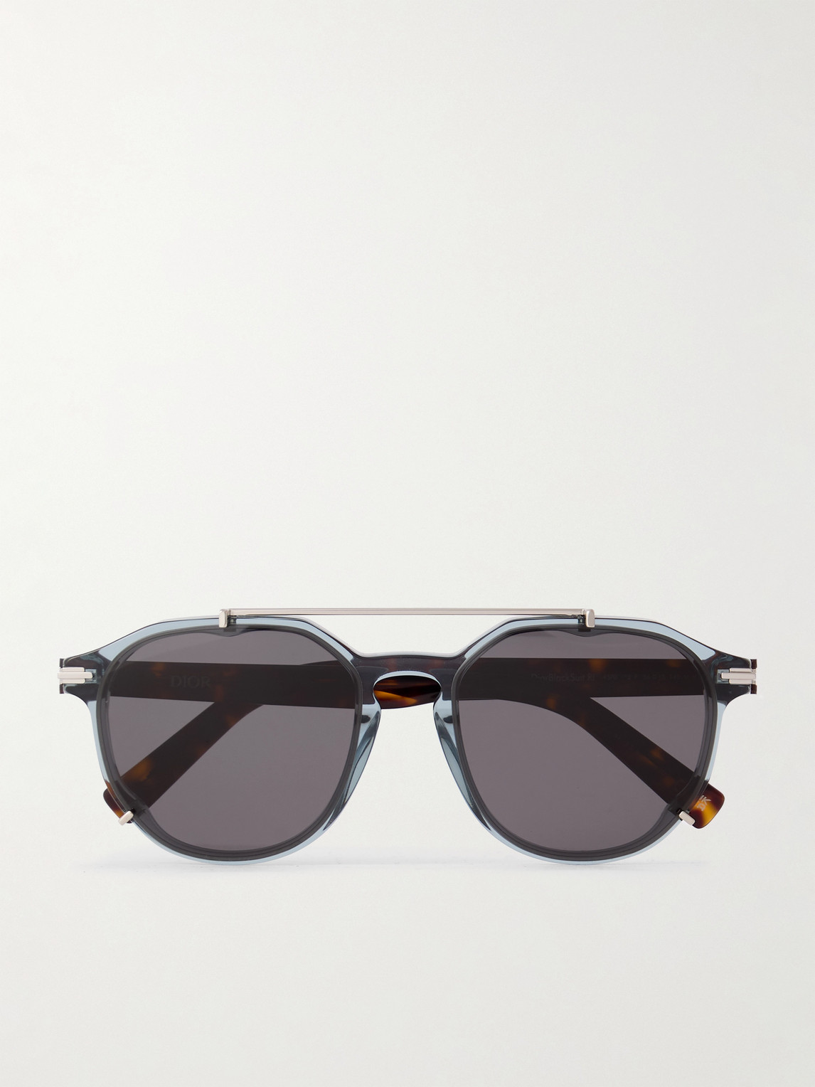 DIOR Eyewear DiorBlackSuit RI Round-Frame Acetate and Silver-Tone Sunglasses - Men