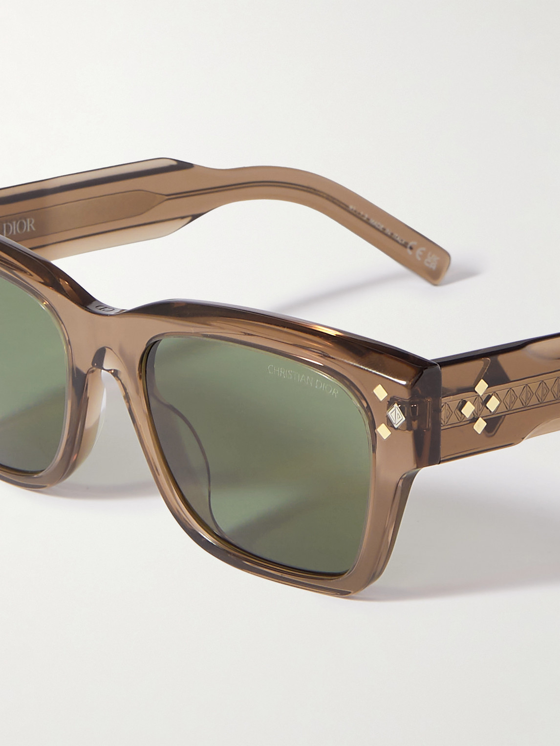 Shop Dior Cd Diamond S2i D-frame Acetate And Silver-tone Sunglasses In Brown