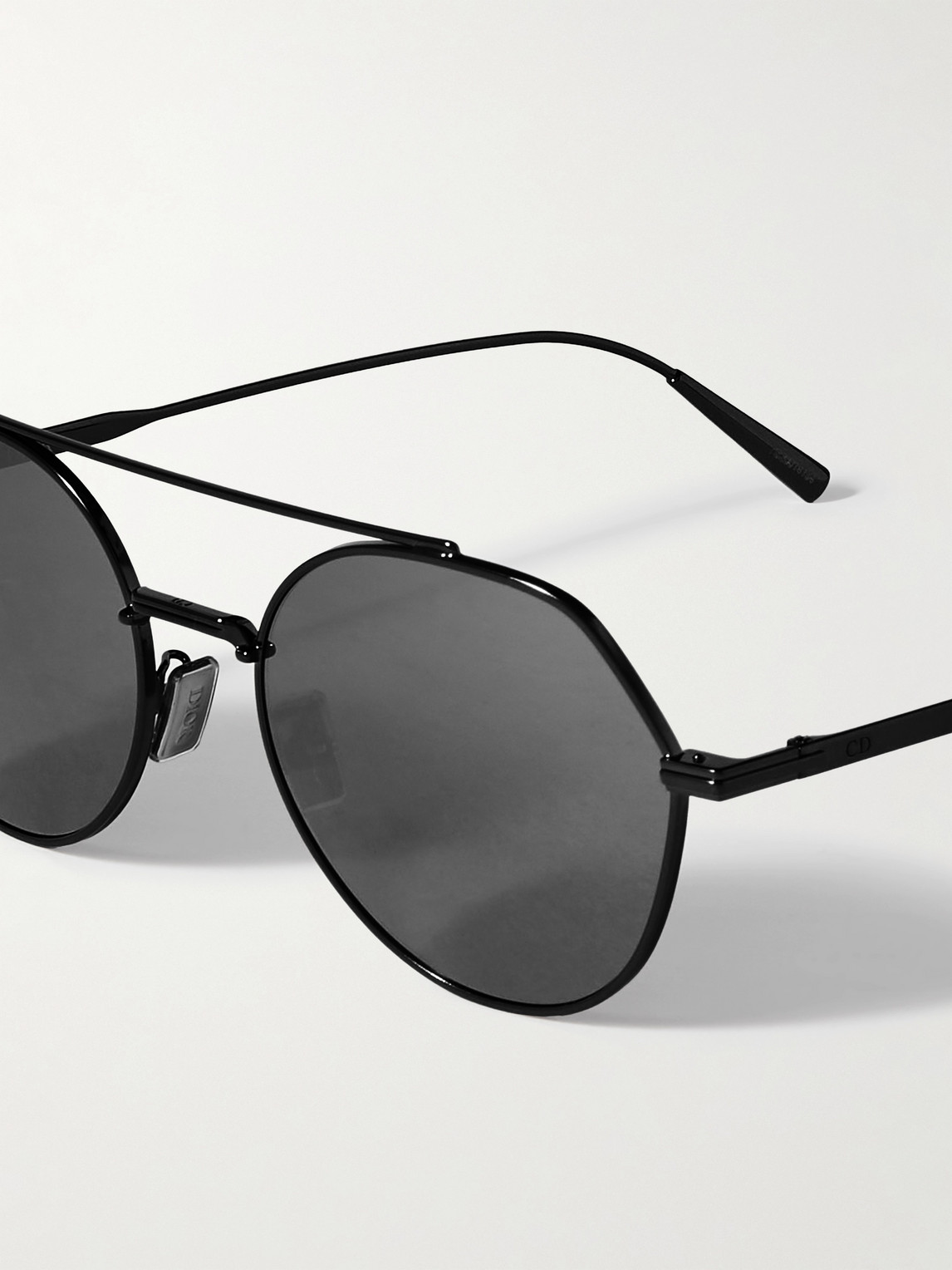 Dior Blacksuit R6u Aviator-style Metal Sunglasses In Black
