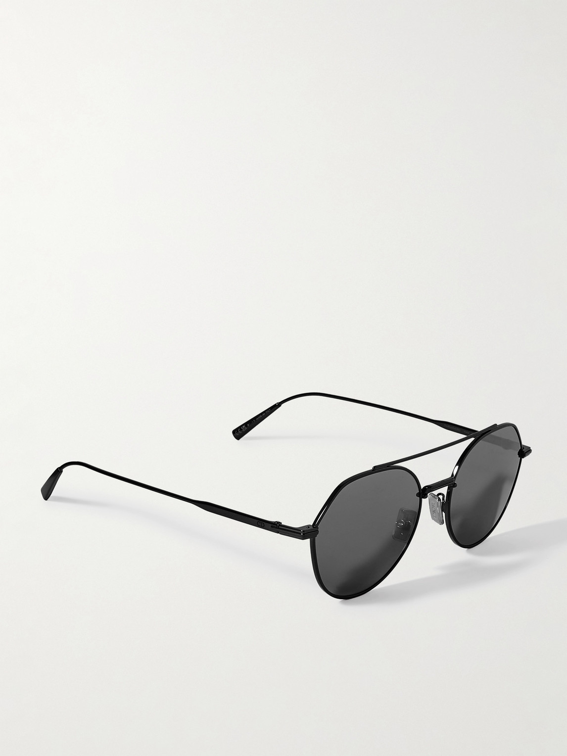 Dior Blacksuit R6u Aviator-style Metal Sunglasses In Black