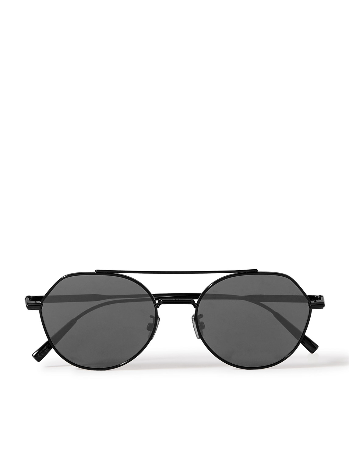 Dior Blacksuit R6u Aviator-style Metal Sunglasses In Black