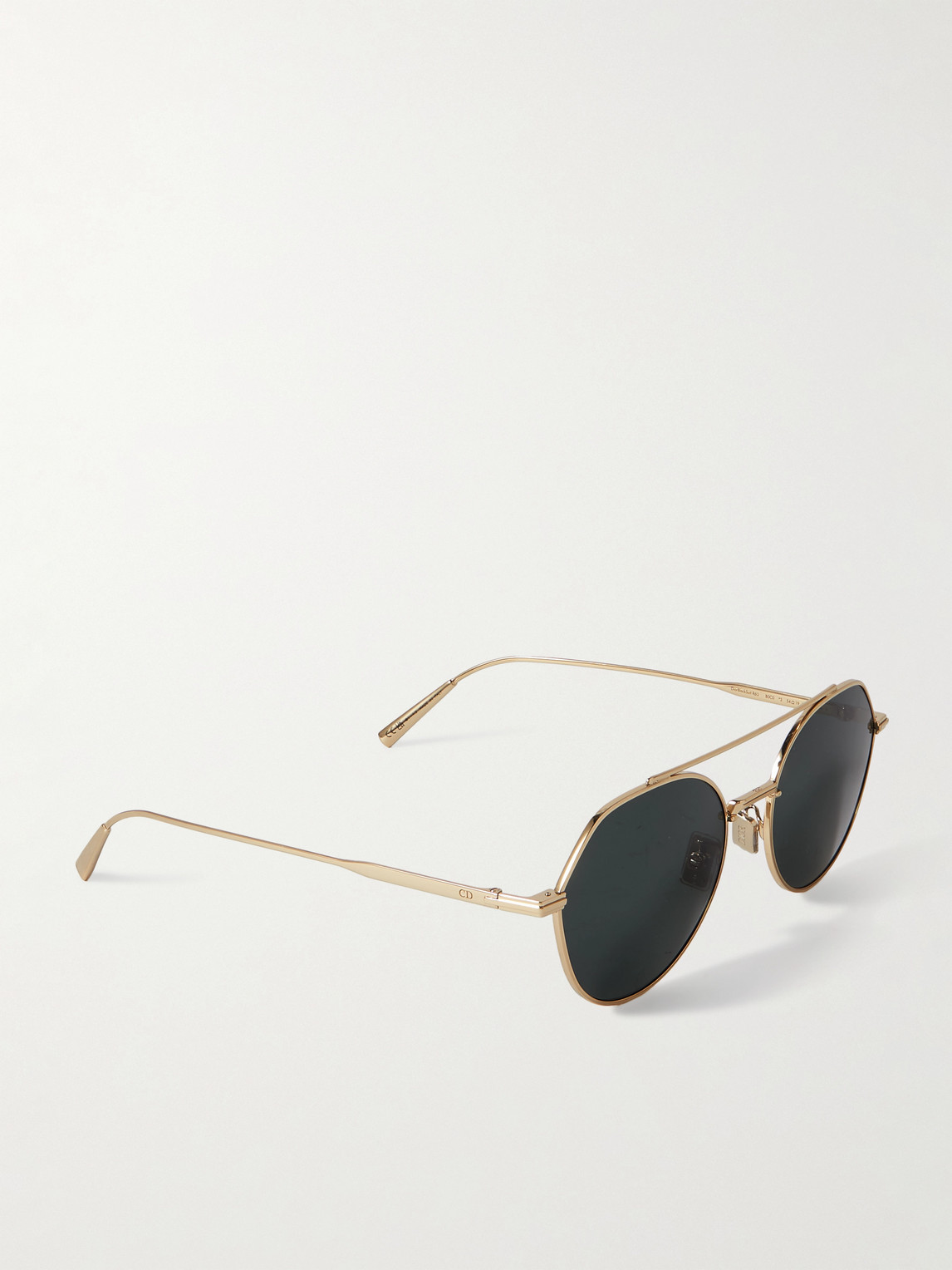 Dior Blacksuit R6u Aviator-style Gold-tone Sunglasses In Gold