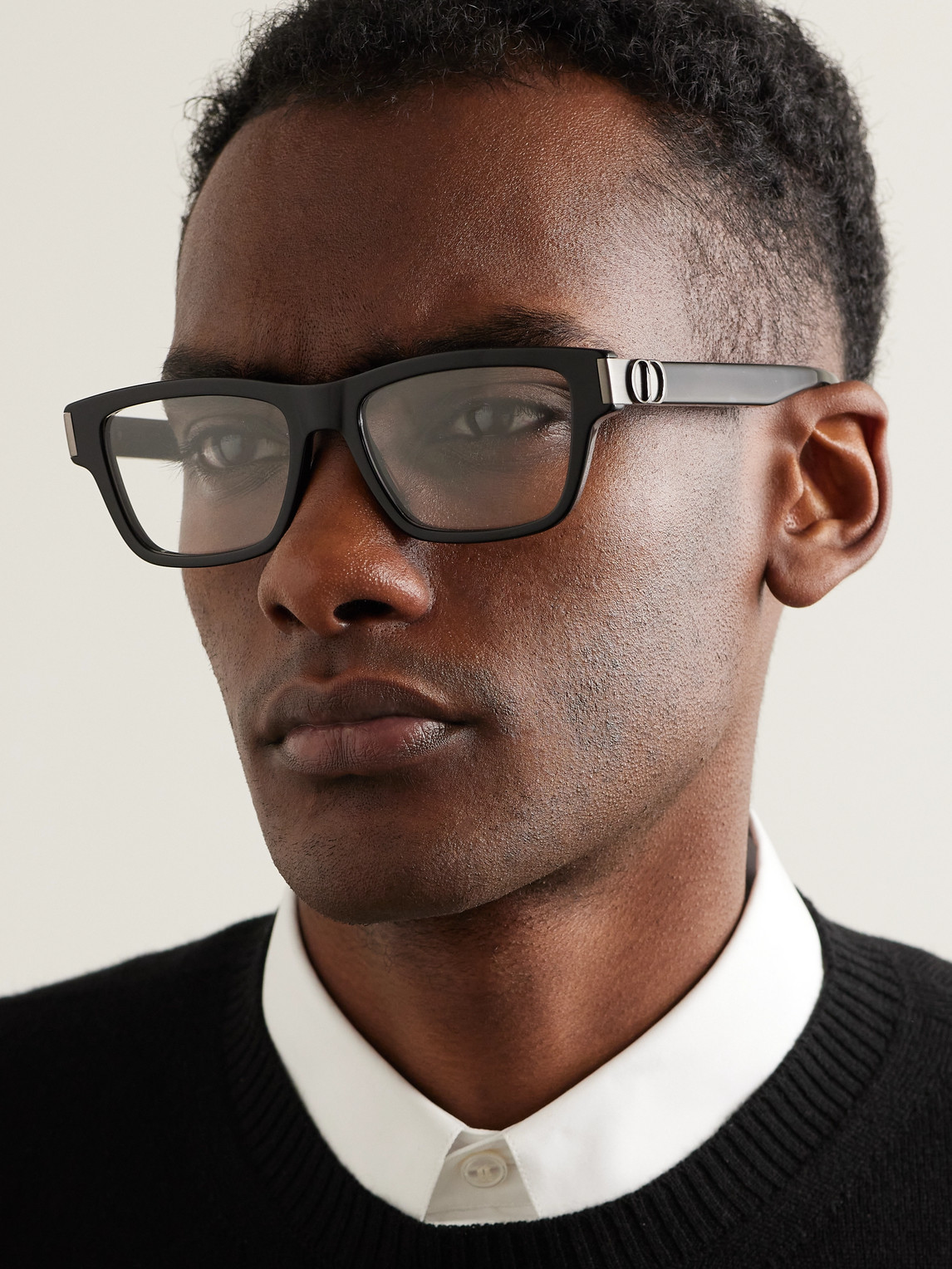 Shop Dior Cdicono S1i Square-frame Acetate Optical Glasses In Black