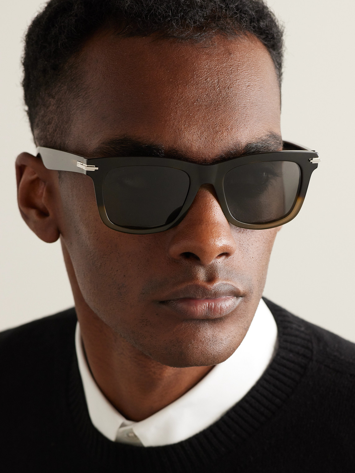 Shop Dior Blacksuit S11i D-frame Acetate Sunglasses In Brown