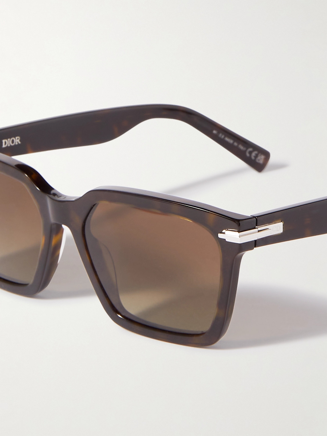 Shop Dior Blacksuit S3i Square-frame Tortoiseshell Acetate Sunglasses