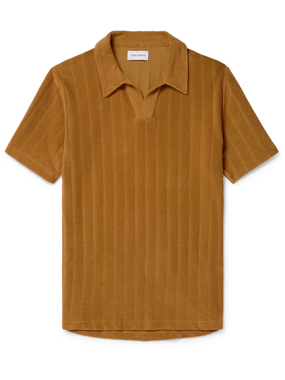 Austell Striped Cotton-Blend Terry Polo Shirt