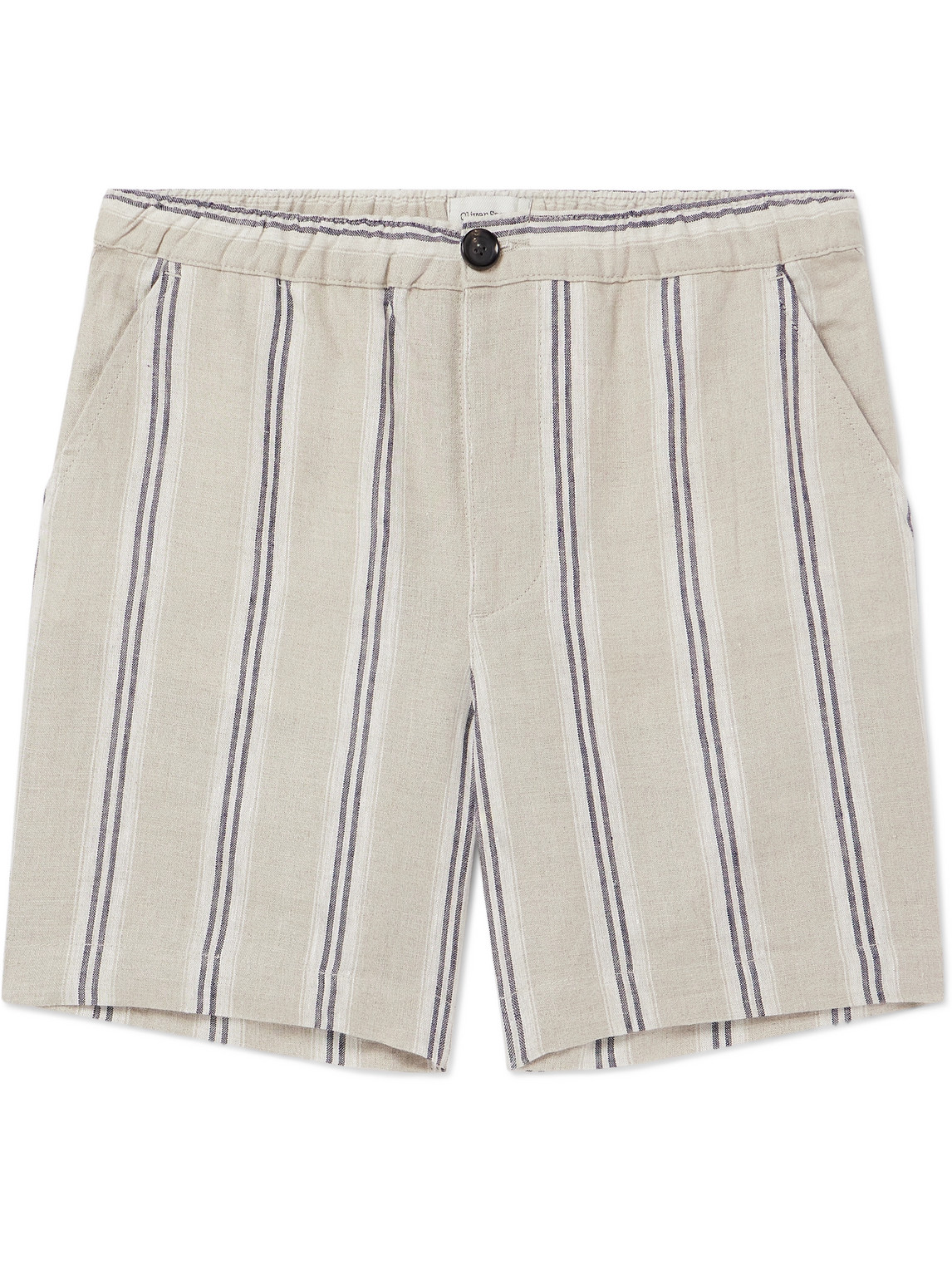 Osborne Straight-Leg Striped Linen Shorts