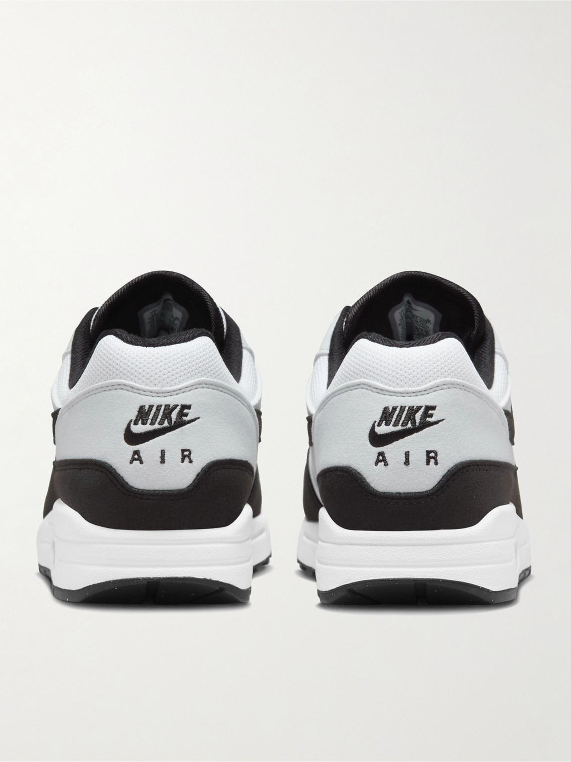 Shop Nike Air Max 1 Suede, Mesh And Leather Sneakers In Black