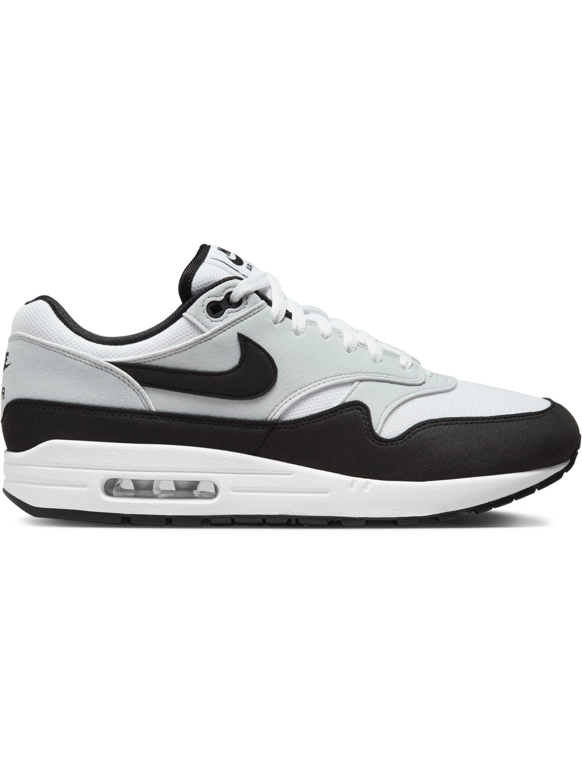 Shop Nike Air Max 1 Suede, Mesh And Leather Sneakers In Black