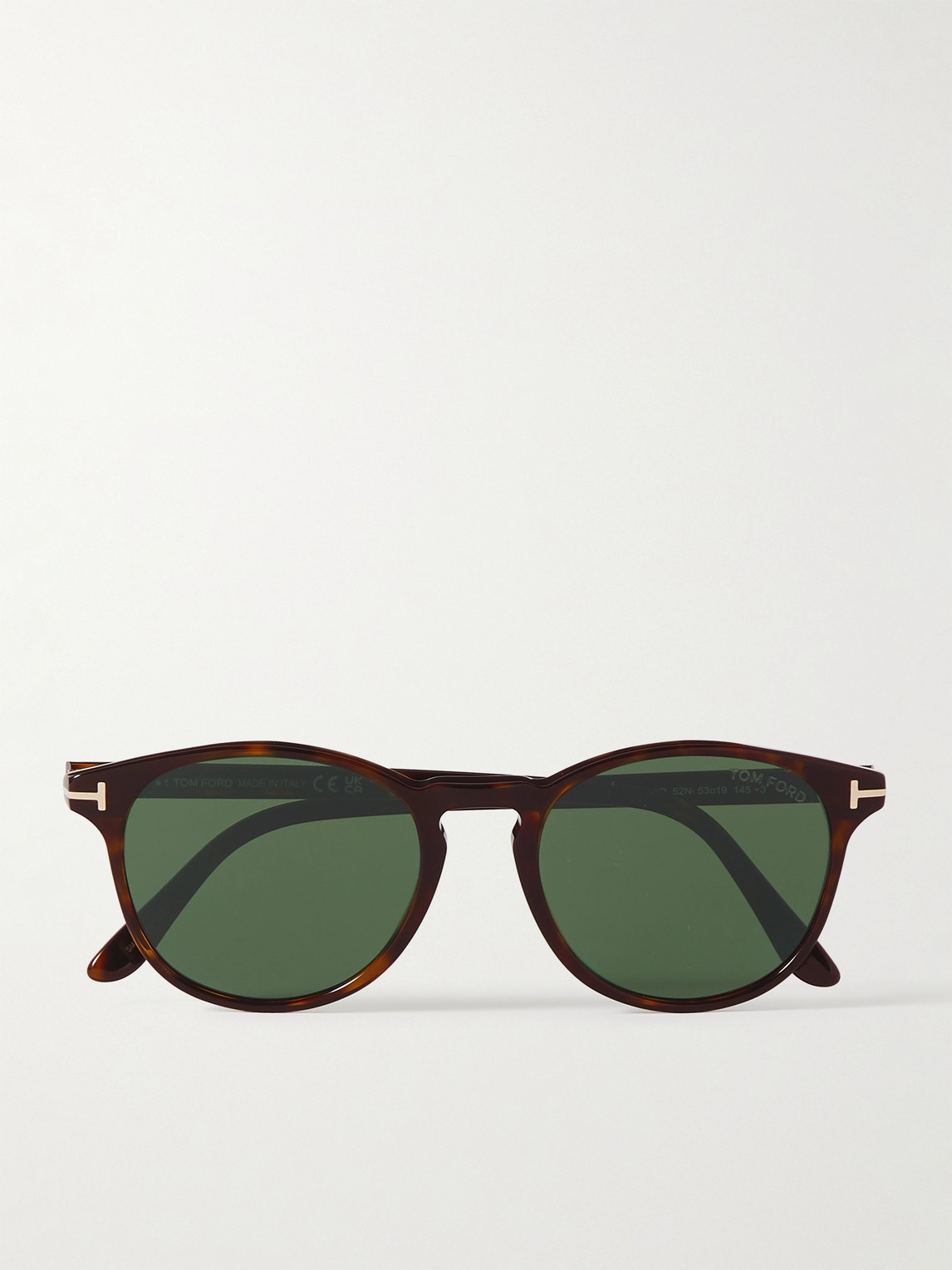 Tom Ford Lewis Round-Frame Tortoiseshell Acetate Sunglasses - Men