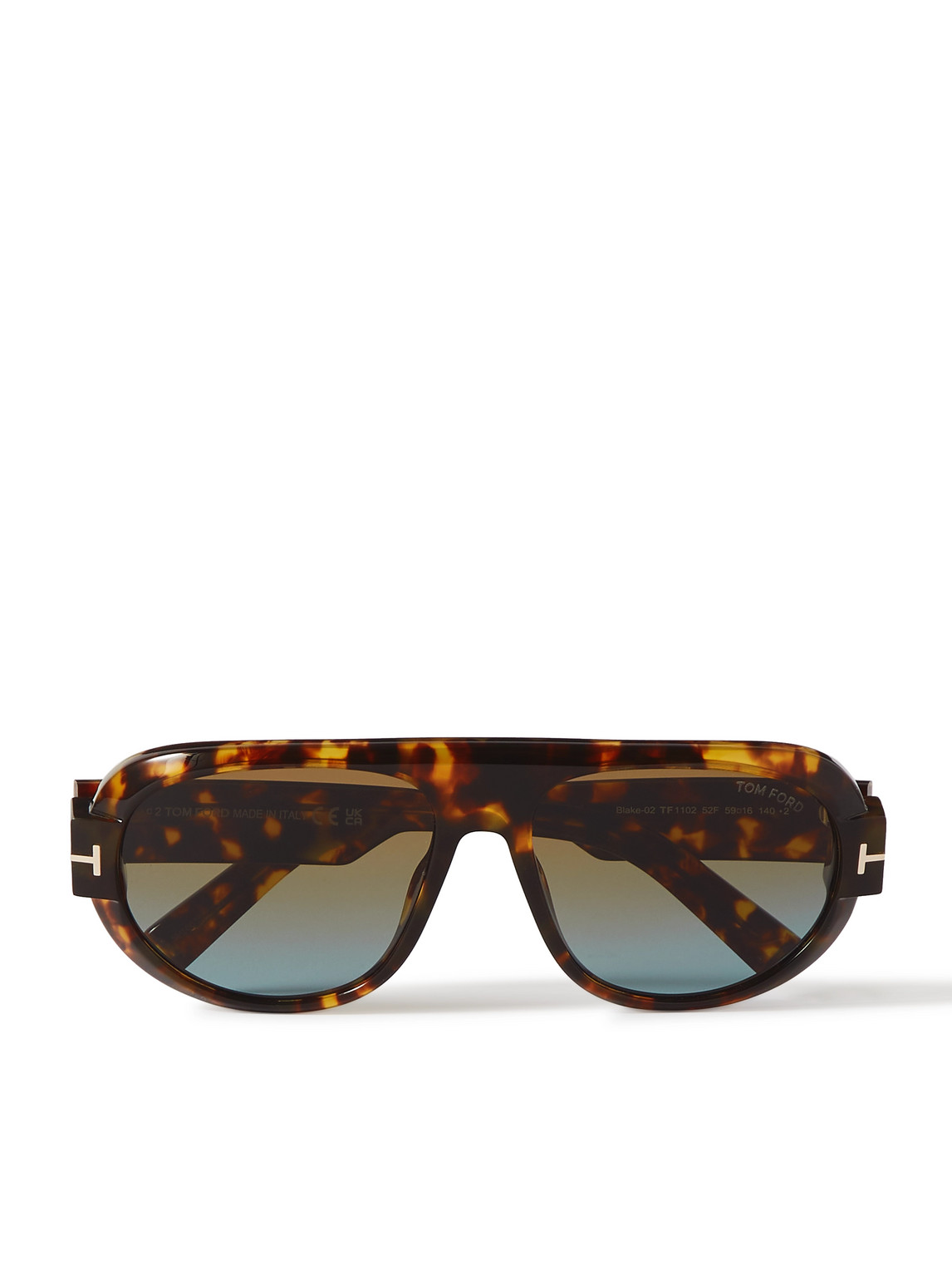 Tom Ford Blake Aviator-style Tortoiseshell Acetate Sunglasses