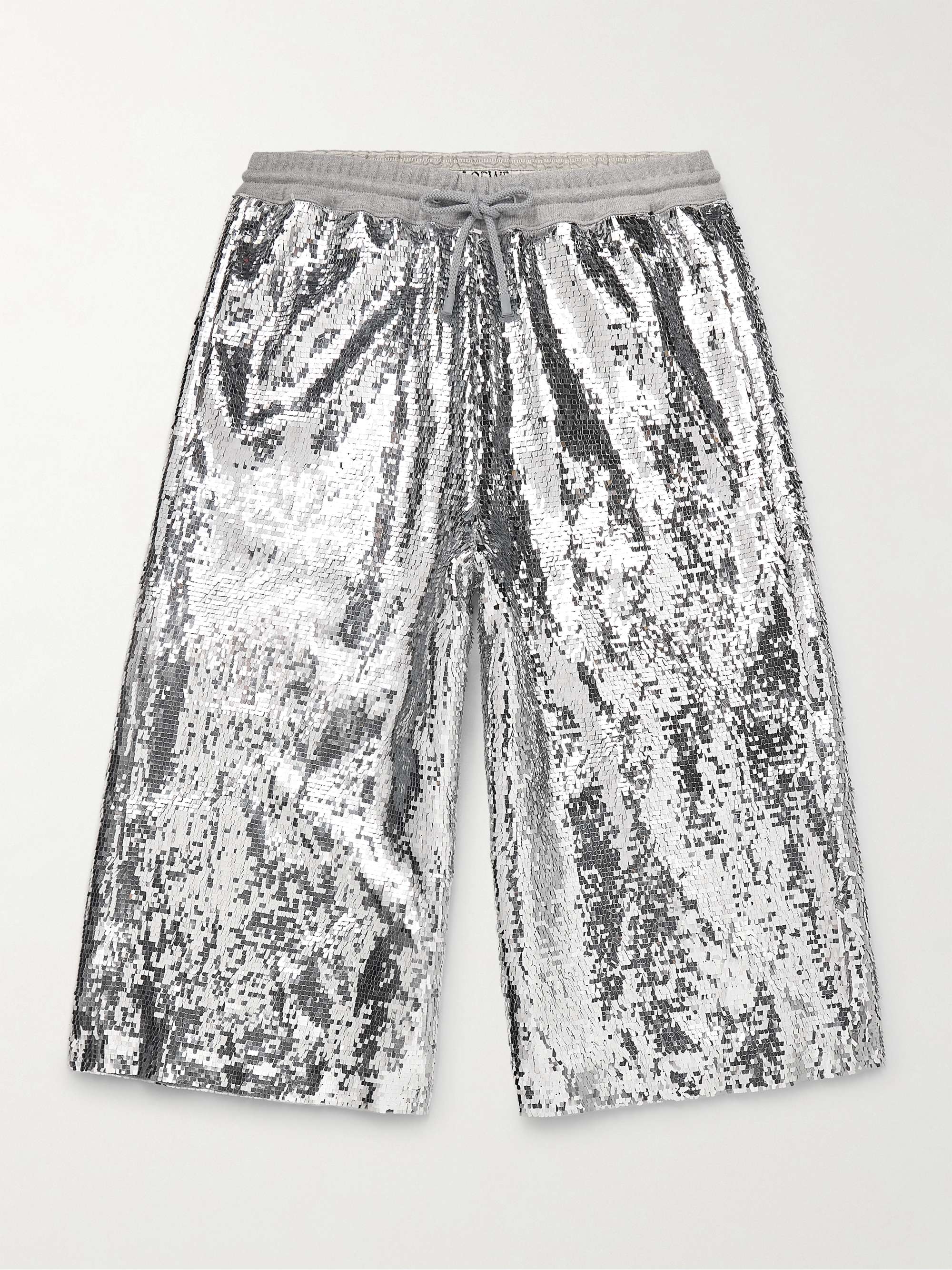 LOEWE + Paula's Ibiza Straight-Leg Paillette-Embellished