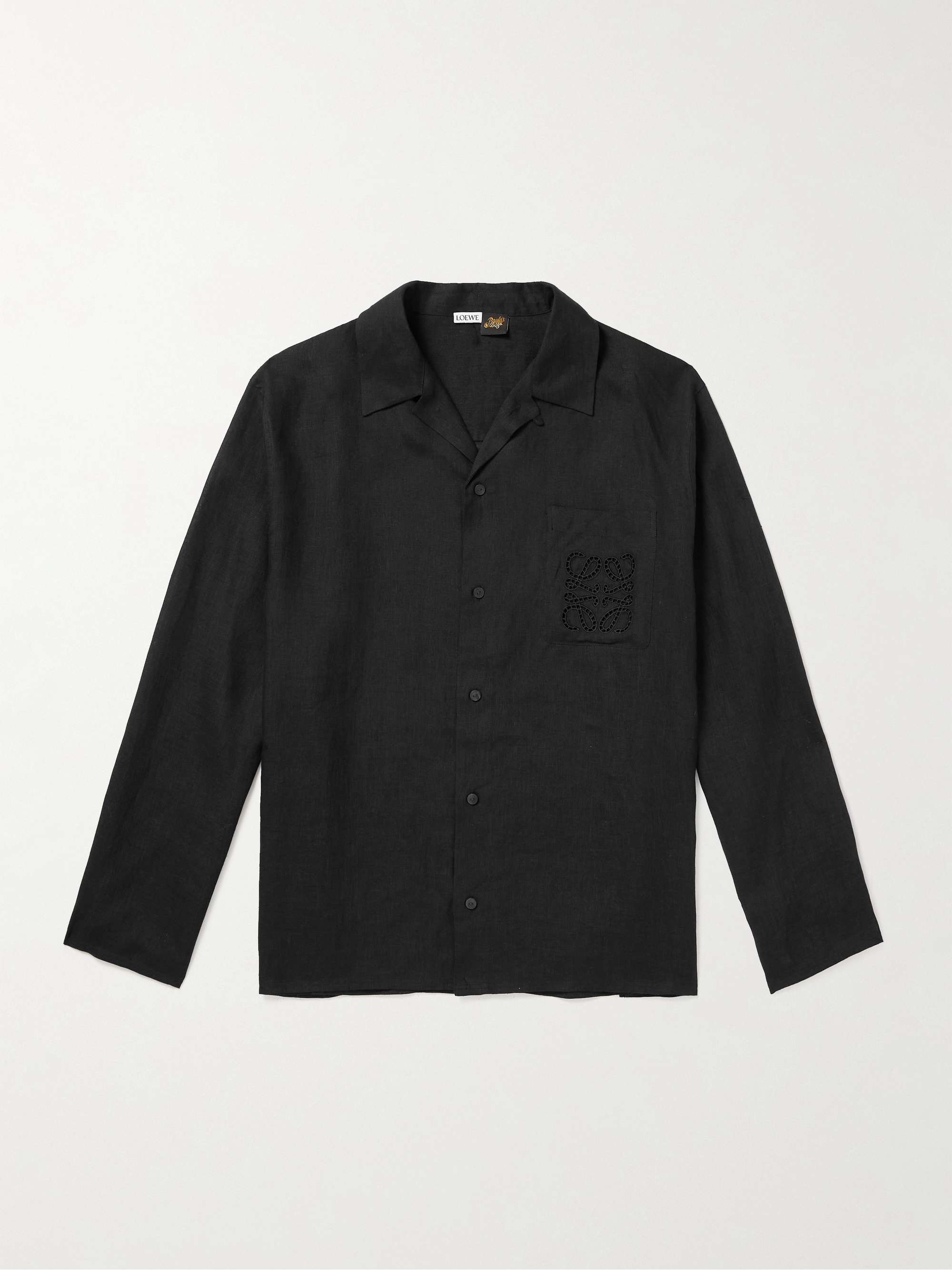 LOEWE + Paula's Ibiza Oversized Broderie Anglaise Linen Shirt for