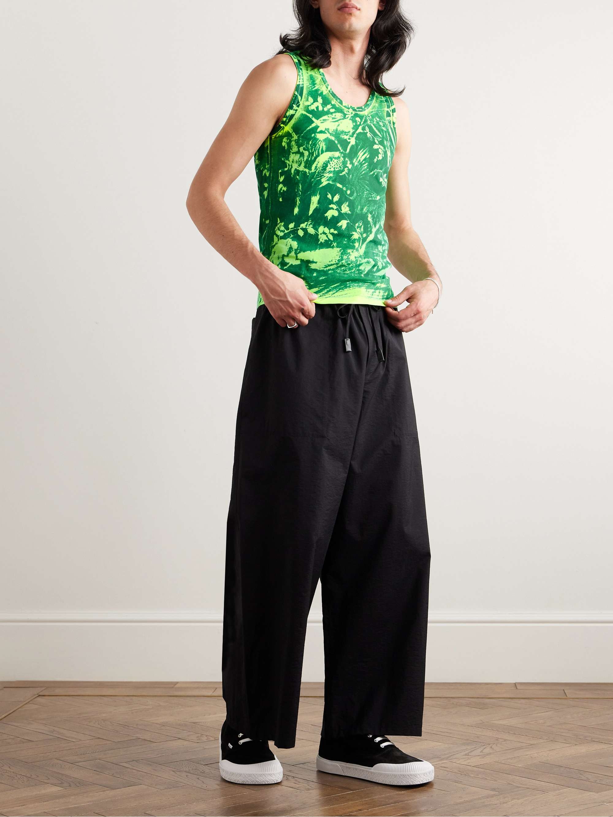 LOEWE + Paula's Ibiza Logo-Embroidered Printed Cotton-Jersey