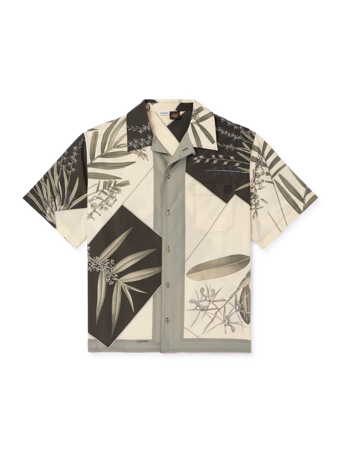 Paula's Ibiza Convertible-Collar Floral-Print Cotton and Silk-Blend Shirt