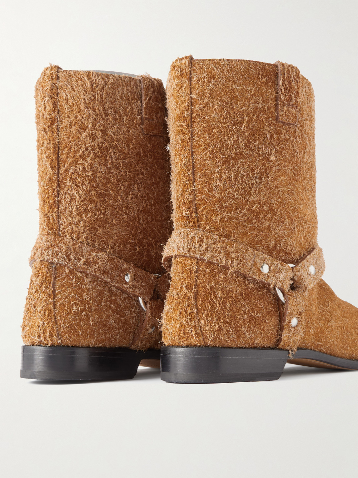 Shop Loewe Paula's Ibiza Campo Brushed-suede Boots In Brown