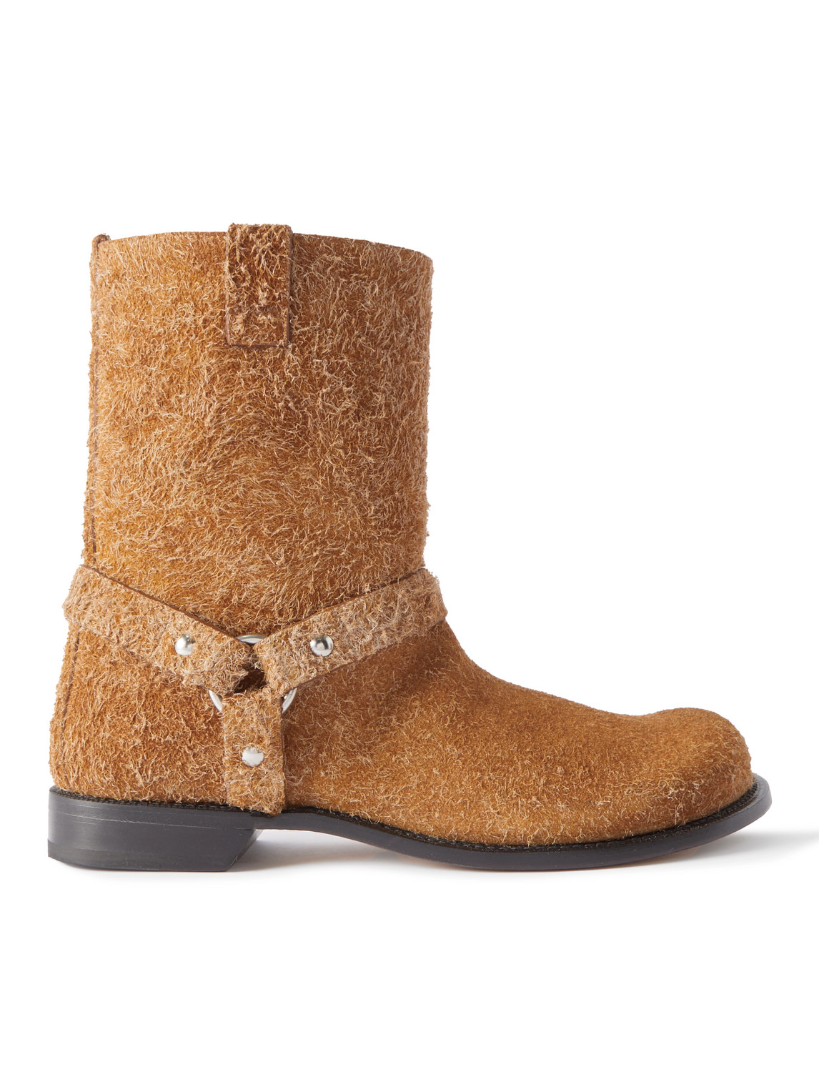 Loewe Paula's Ibiza Campo Brushed-suede Boots In Brown