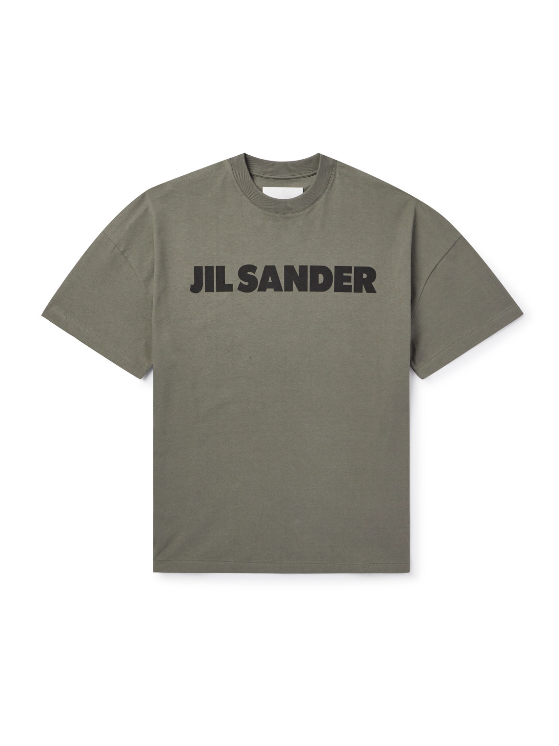 Jil Sander Logo-print Cotton-jersey T-shirt In Green