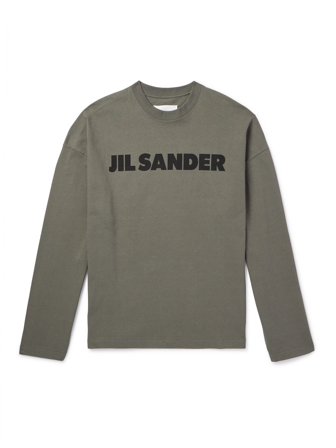 Jil Sander Logo-print Cotton-jersey T-shirt In Green