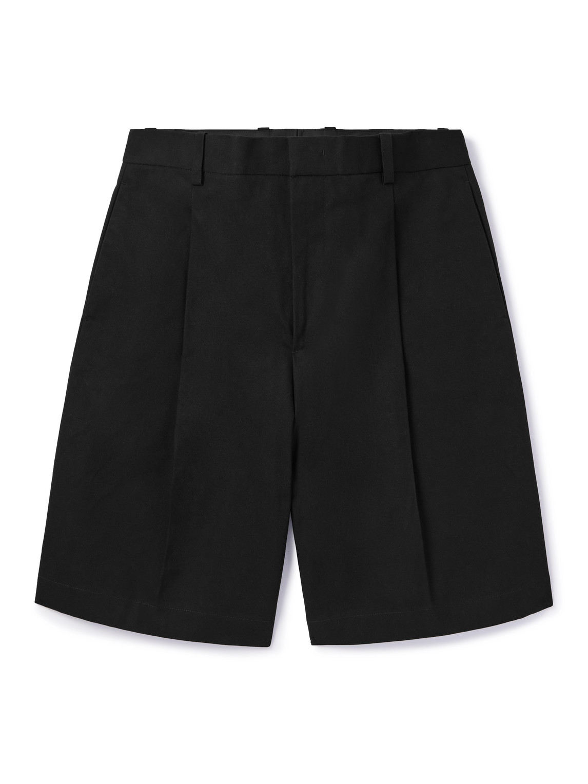 Jil Sander Canvas Straight-leg Shorts In Black