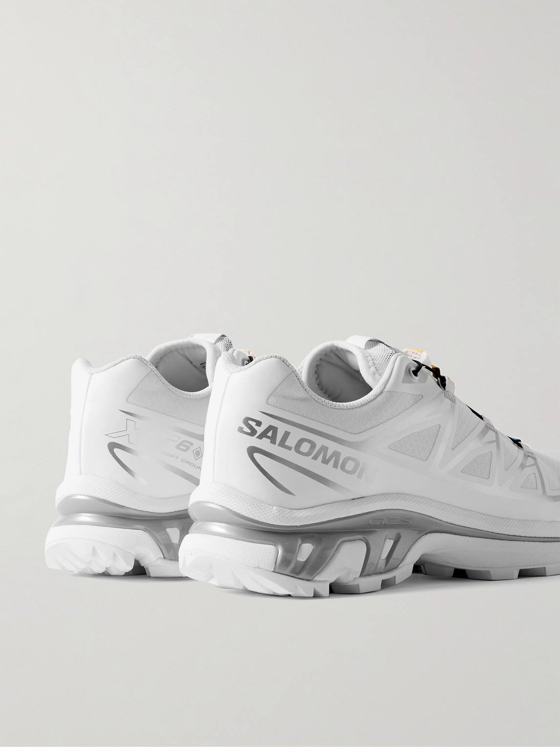 Shop Salomon Xt-6 Gtx Rubber-trimmed Gore-tex Mesh Sneakers In White