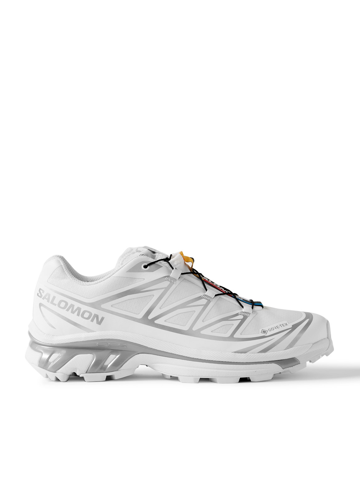 Shop Salomon Xt-6 Gtx Rubber-trimmed Gore-tex Mesh Sneakers In White