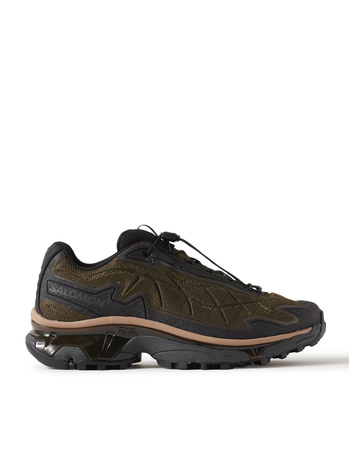 Salomon Xt-slate Rubber-trimmed Mesh Sneakers In Green