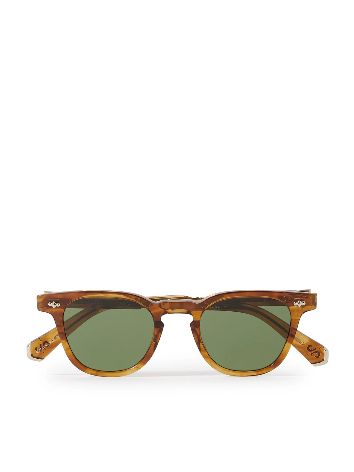 Mr Leight Dean S Marbled Rye-white Gold Sunglasses In Brown