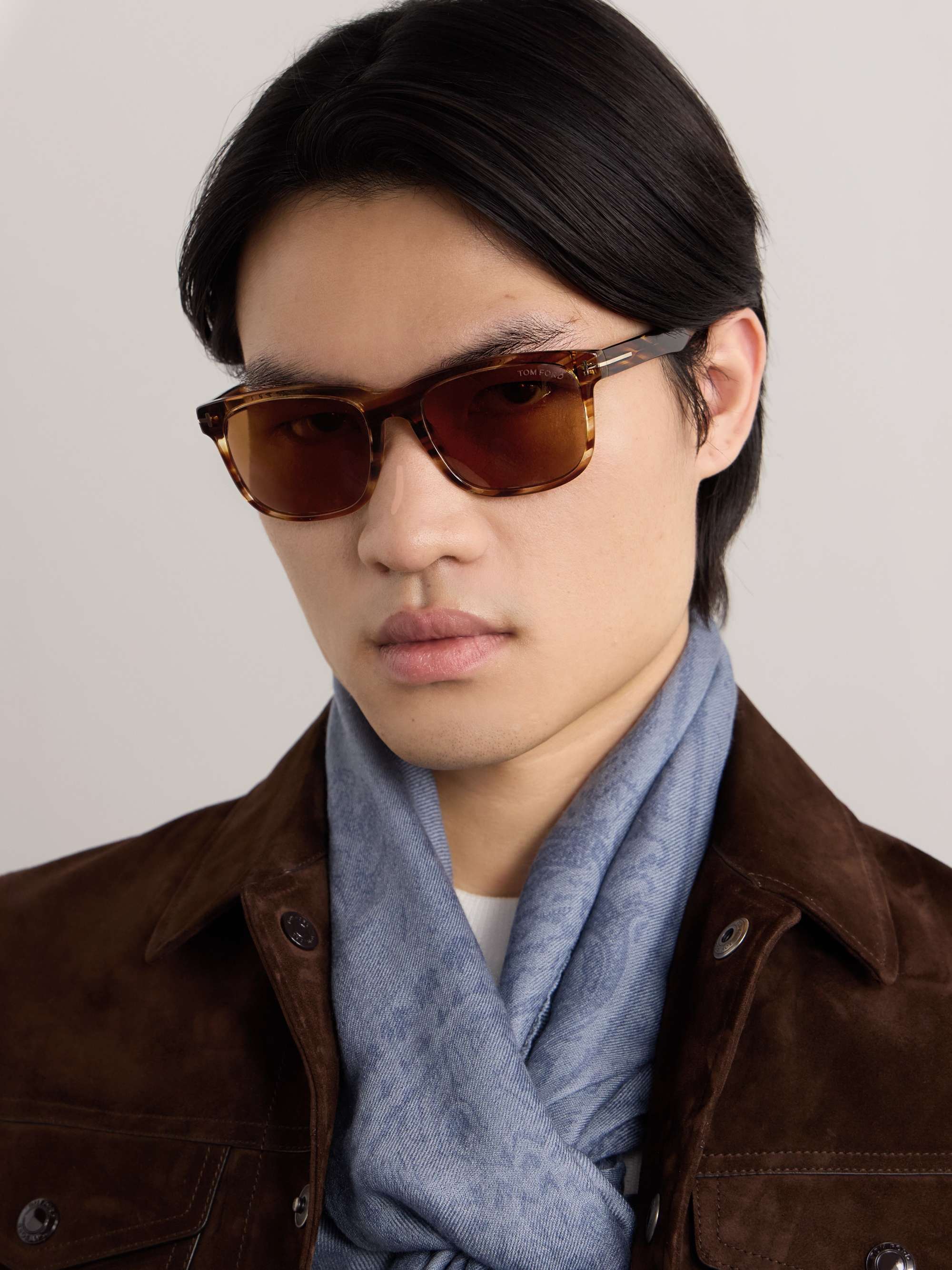 TOM FORD EYEWEAR Stephenson DFrame Tortoiseshell Acetate Sunglasses