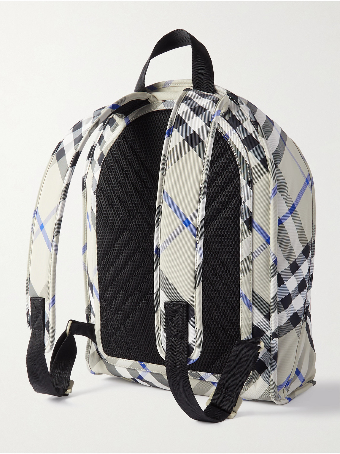 Shop Burberry Checked Nylon-twill Backpack In Green