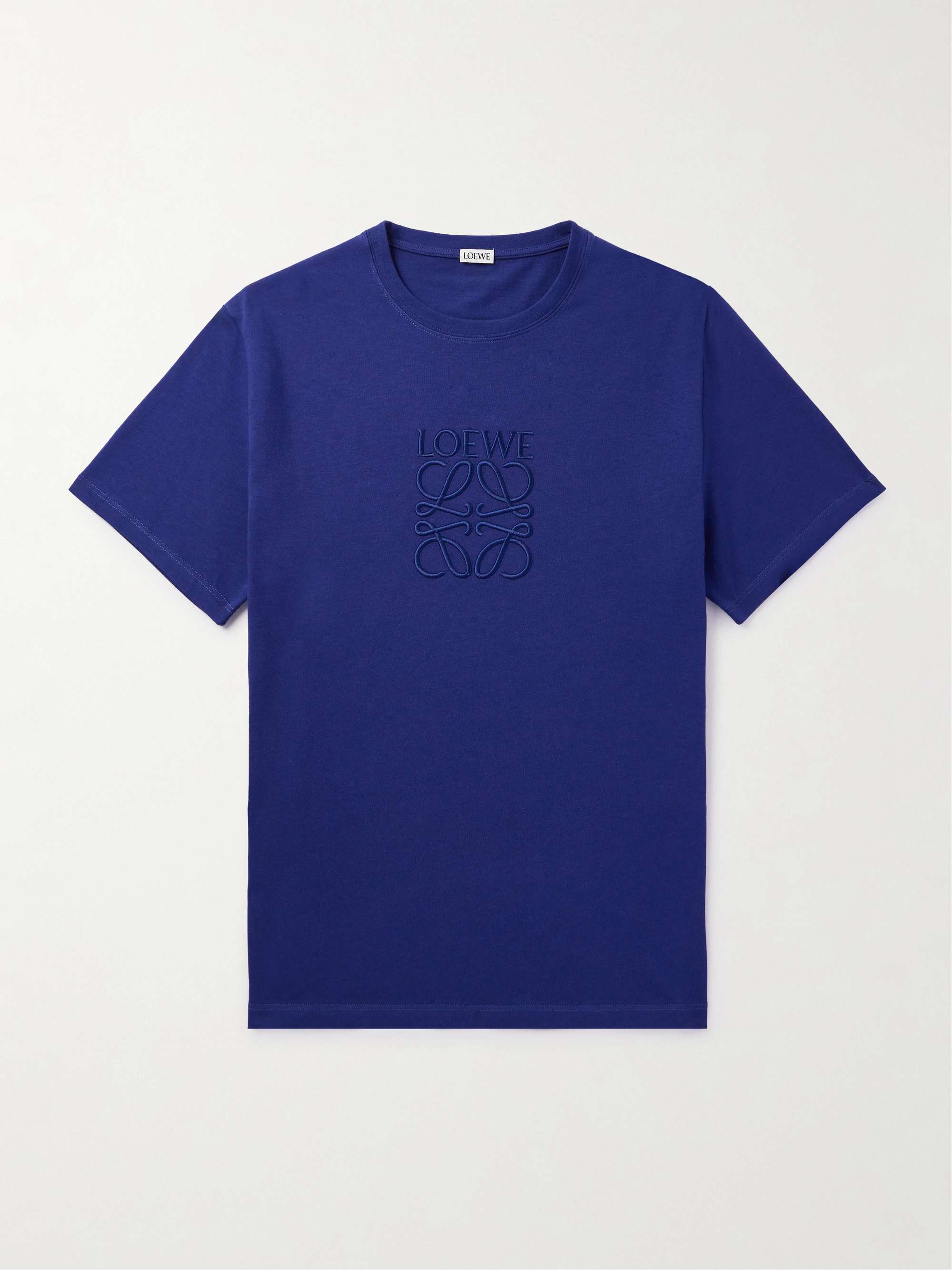 LOEWE Logo-Embroidered Cotton-Jersey T-Shirt for Men | MR PORTER