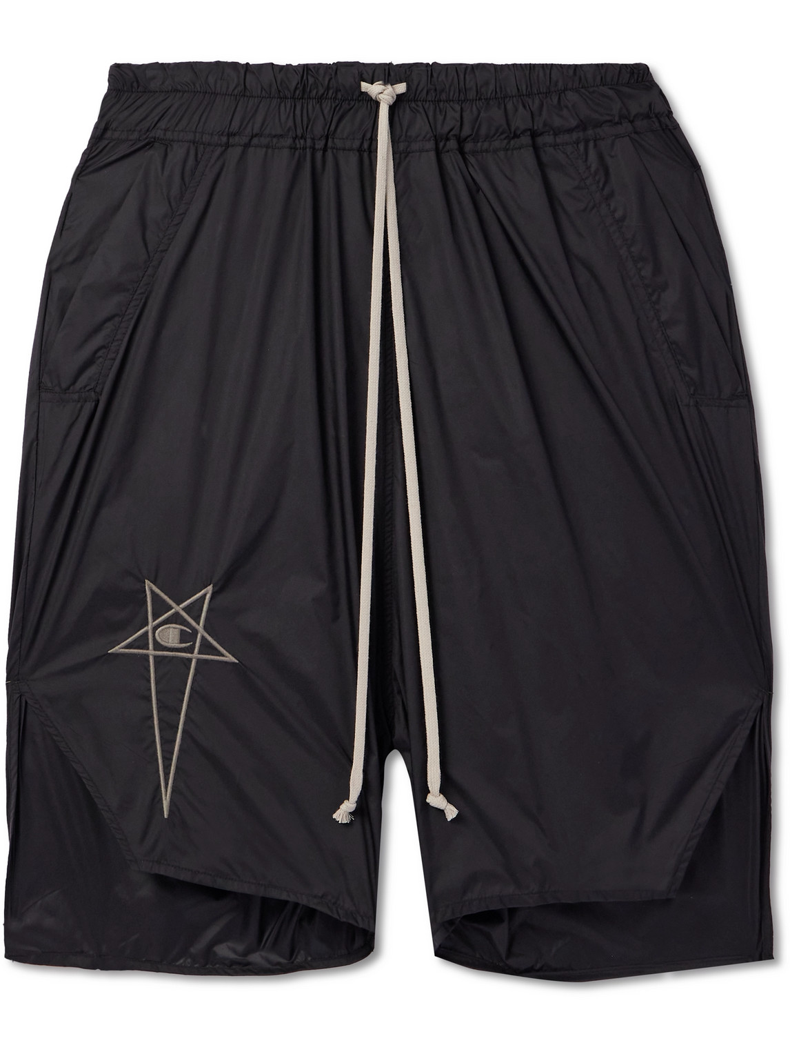 Rick Owens × Champion / BEVELED PODS Rick Owens - Champion Beveled Pod Straight-Leg Shell Drawstring
