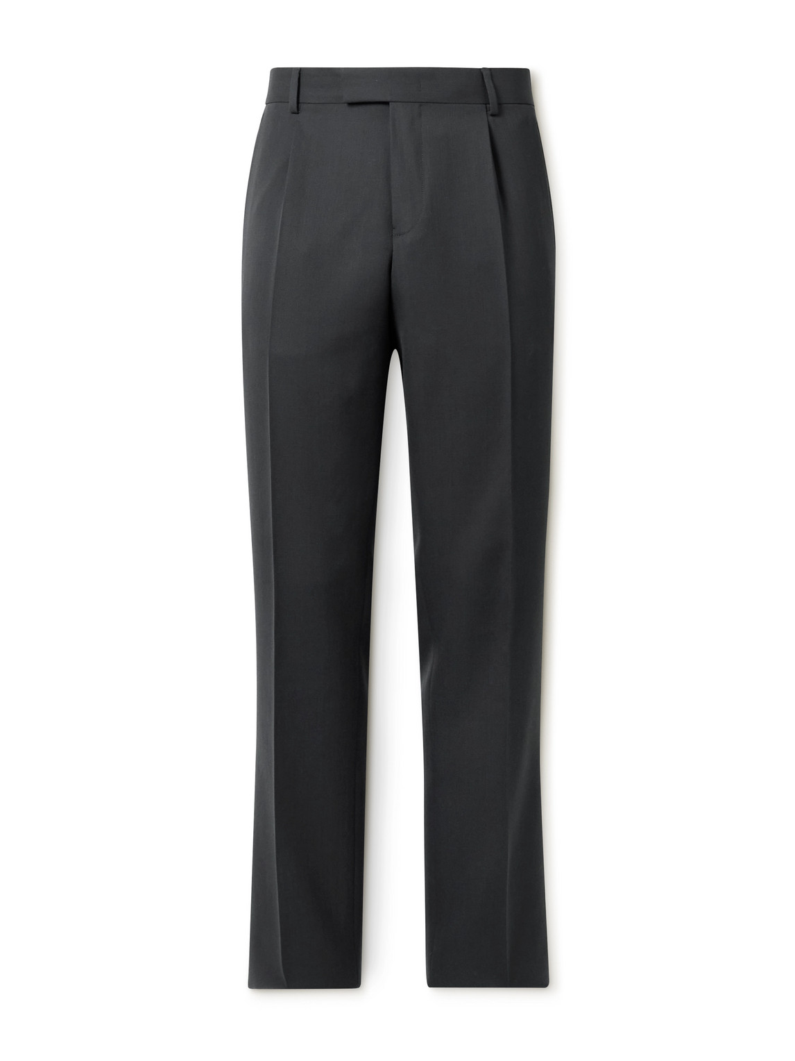 Straight-Leg Pleated Twill Suit Trousers