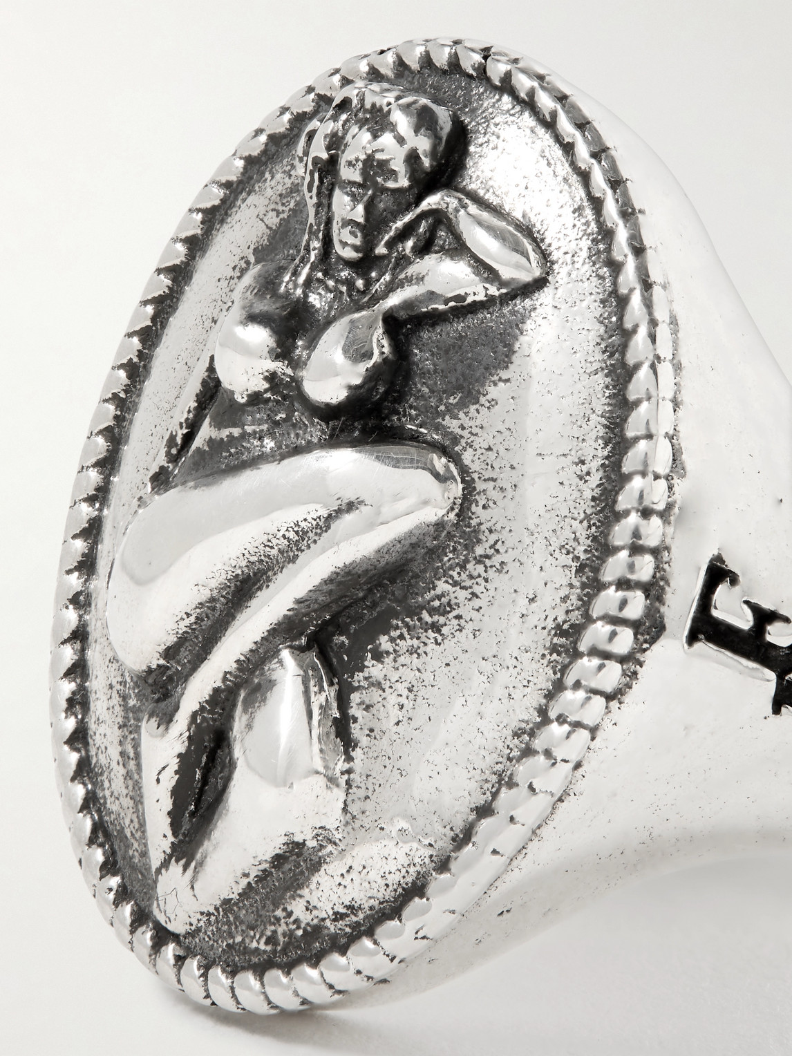 Enfants Riches Deprimes Pin Up Girl Cameo Ring In Silver