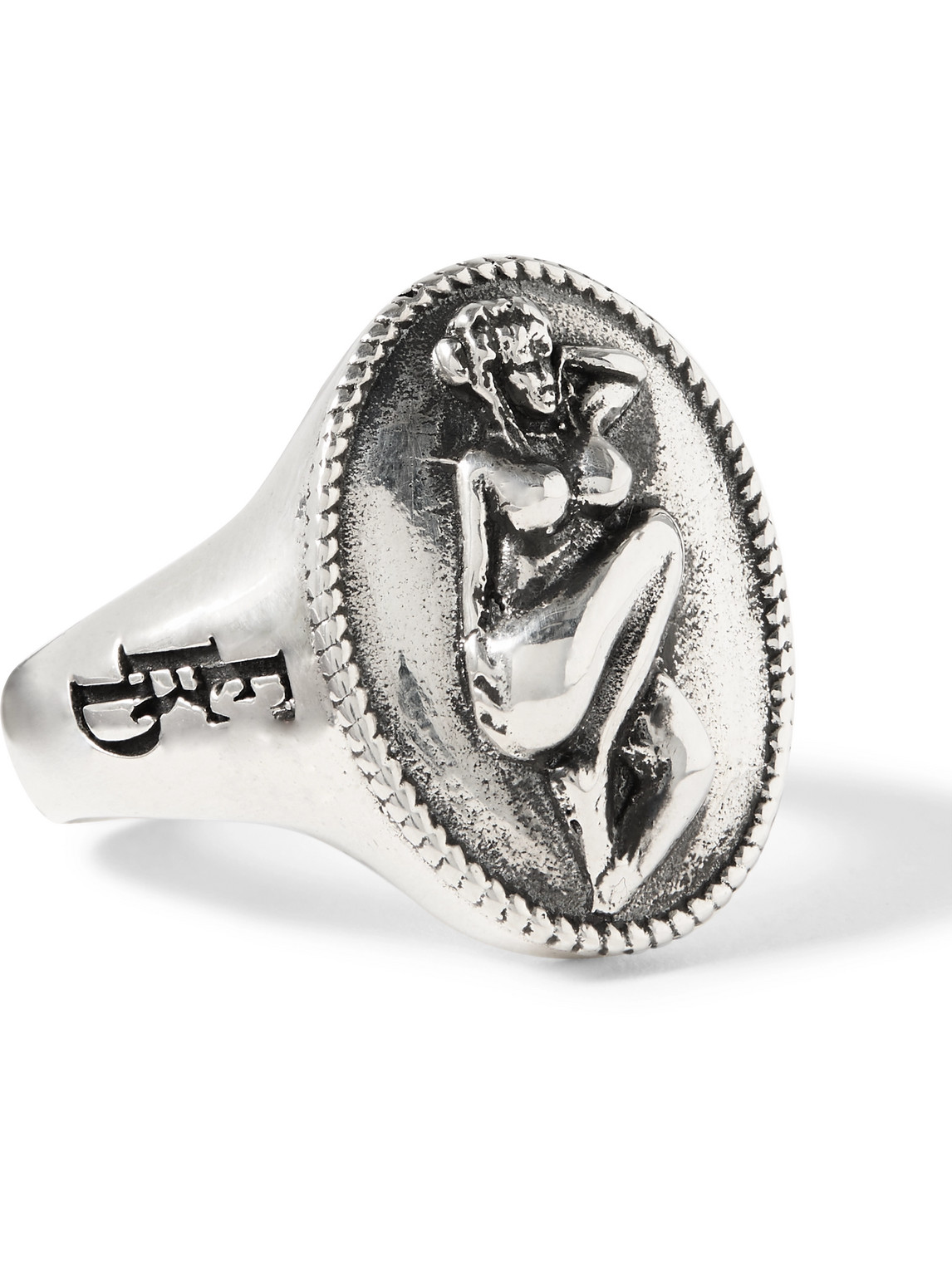 Pin Up Girl Cameo Silver Ring