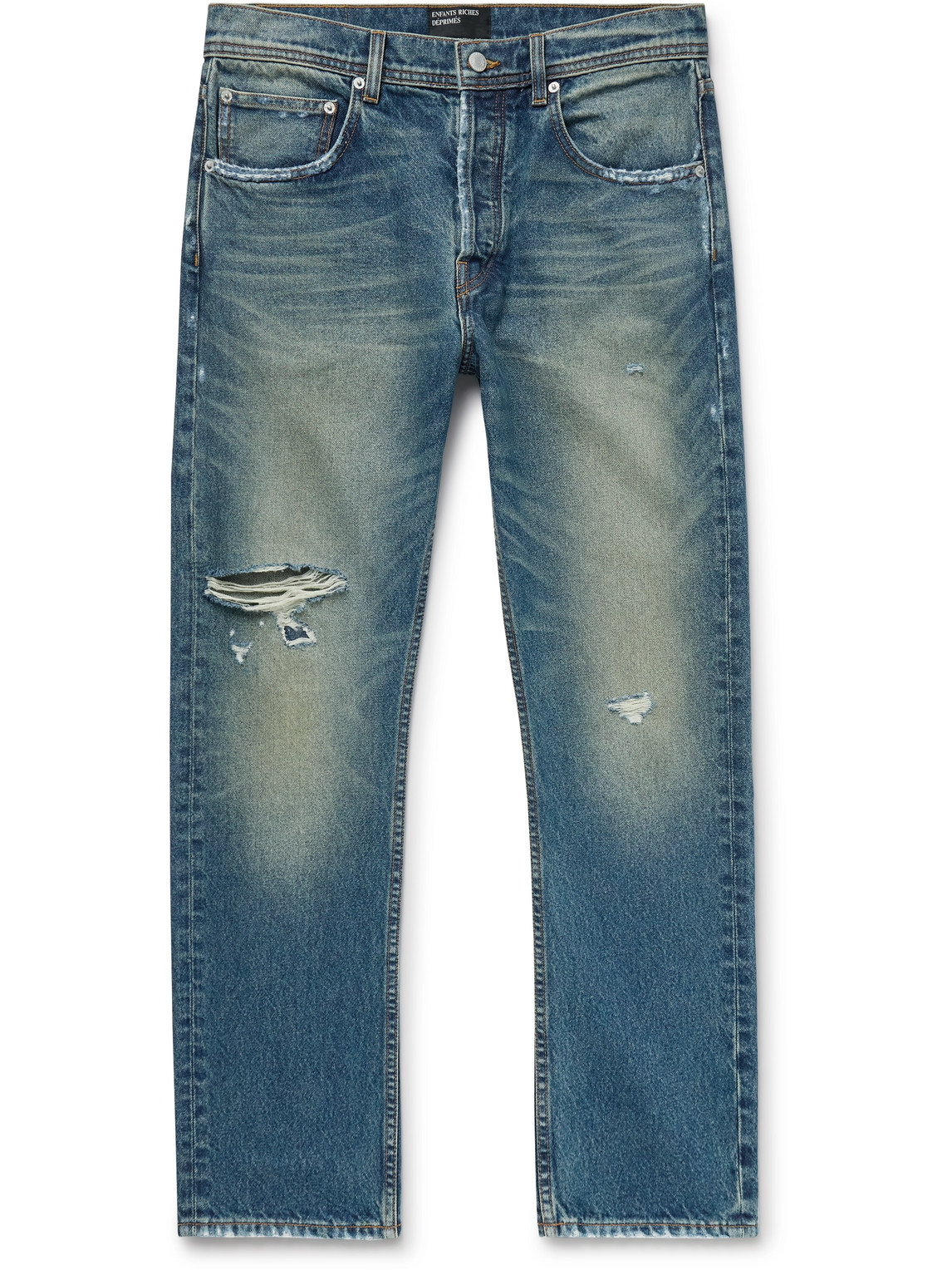 Enfants Riches Deprimes Straight-leg Distressed Jeans In Blue