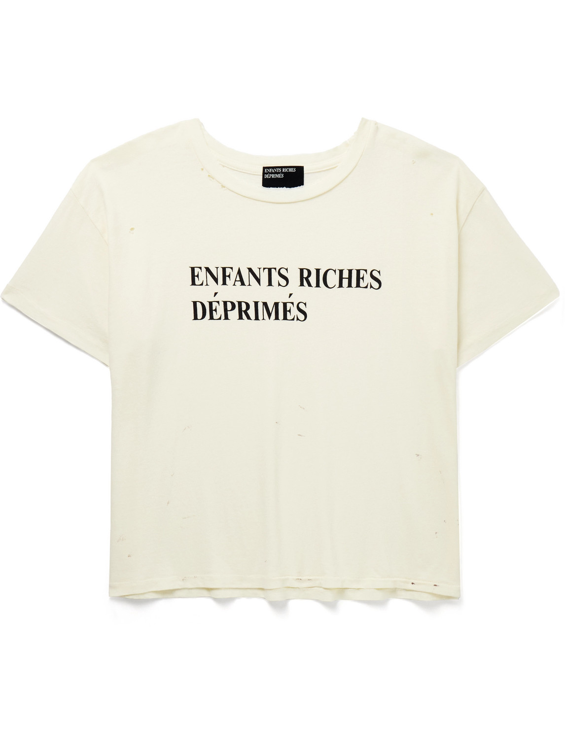 Enfants Riches Déprimés - Cropped Distressed Logo-Print Enfants Riches Déprimés - Cropped Distressed Logo-Print