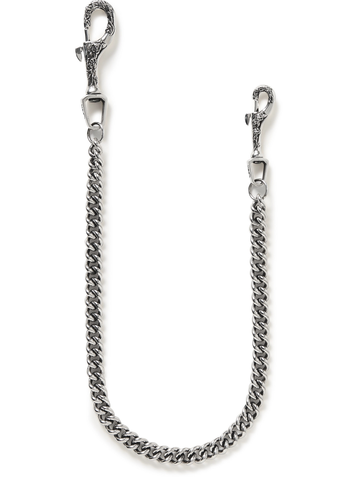 Engraved Silver Wallet Chain