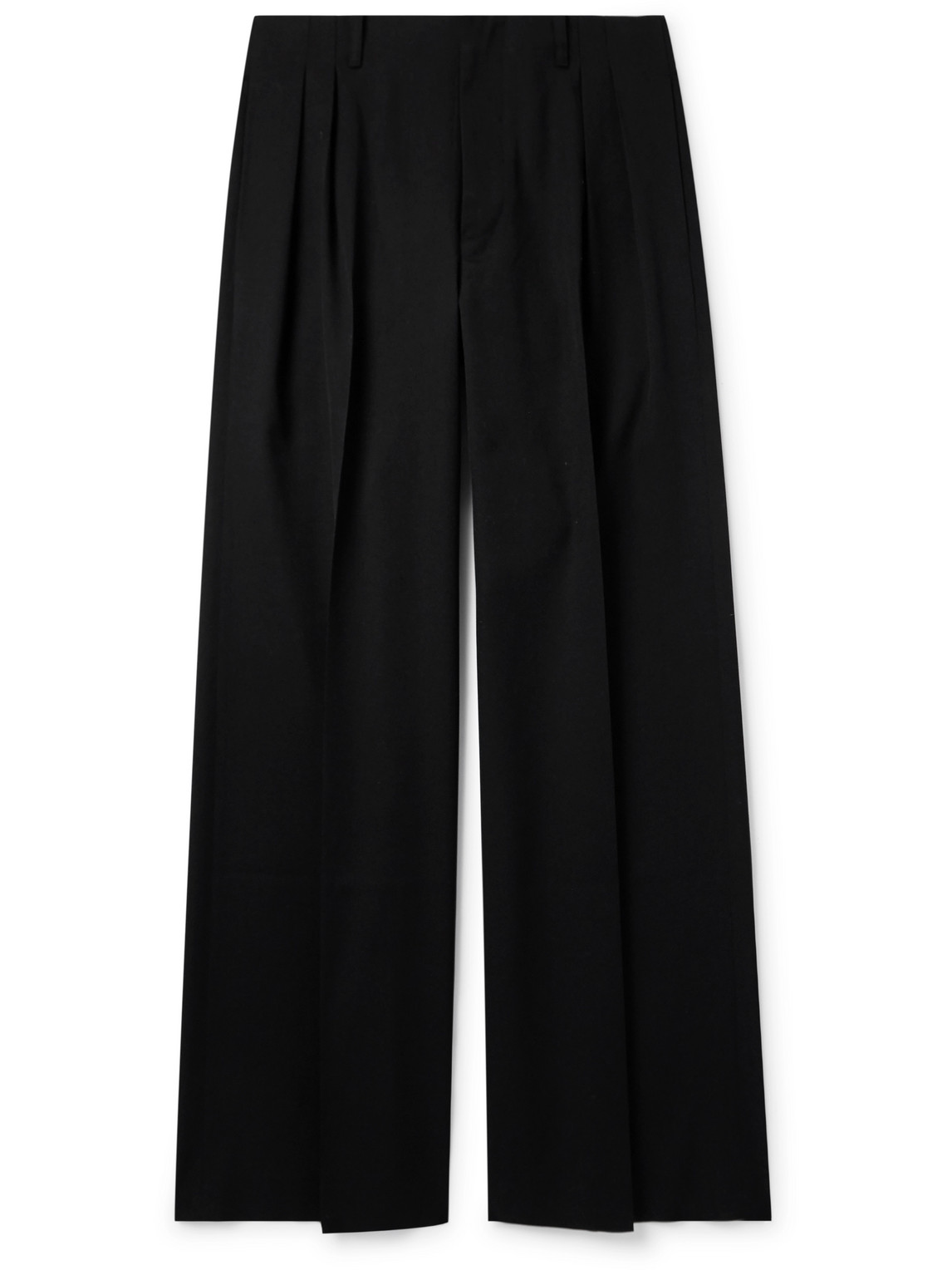 Enfants Riches Deprimes Wide-leg Pleated Virgin Wool Suit Trousers In Black